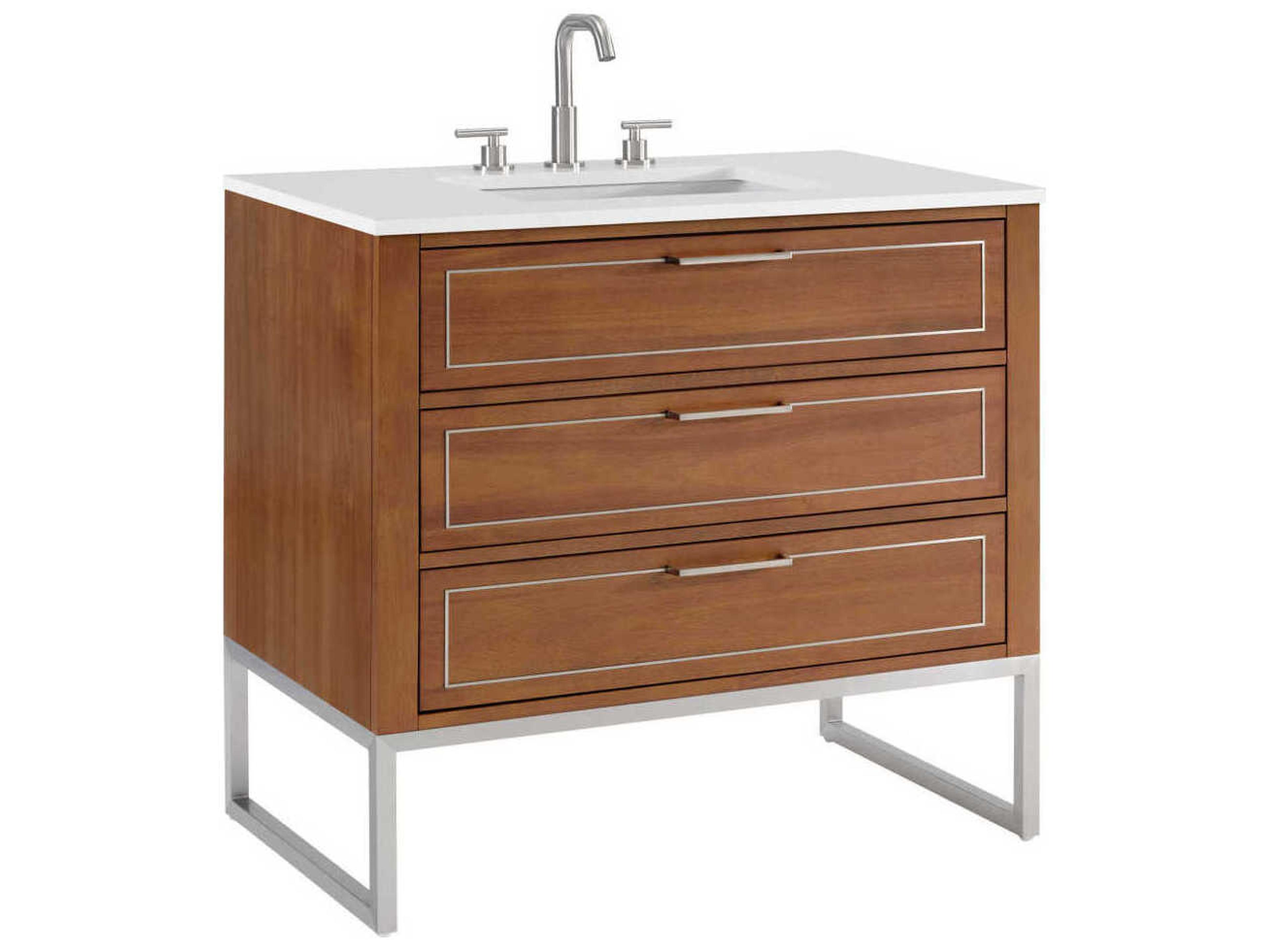 Markham 36" Walnut Brushed Nickel Vanity