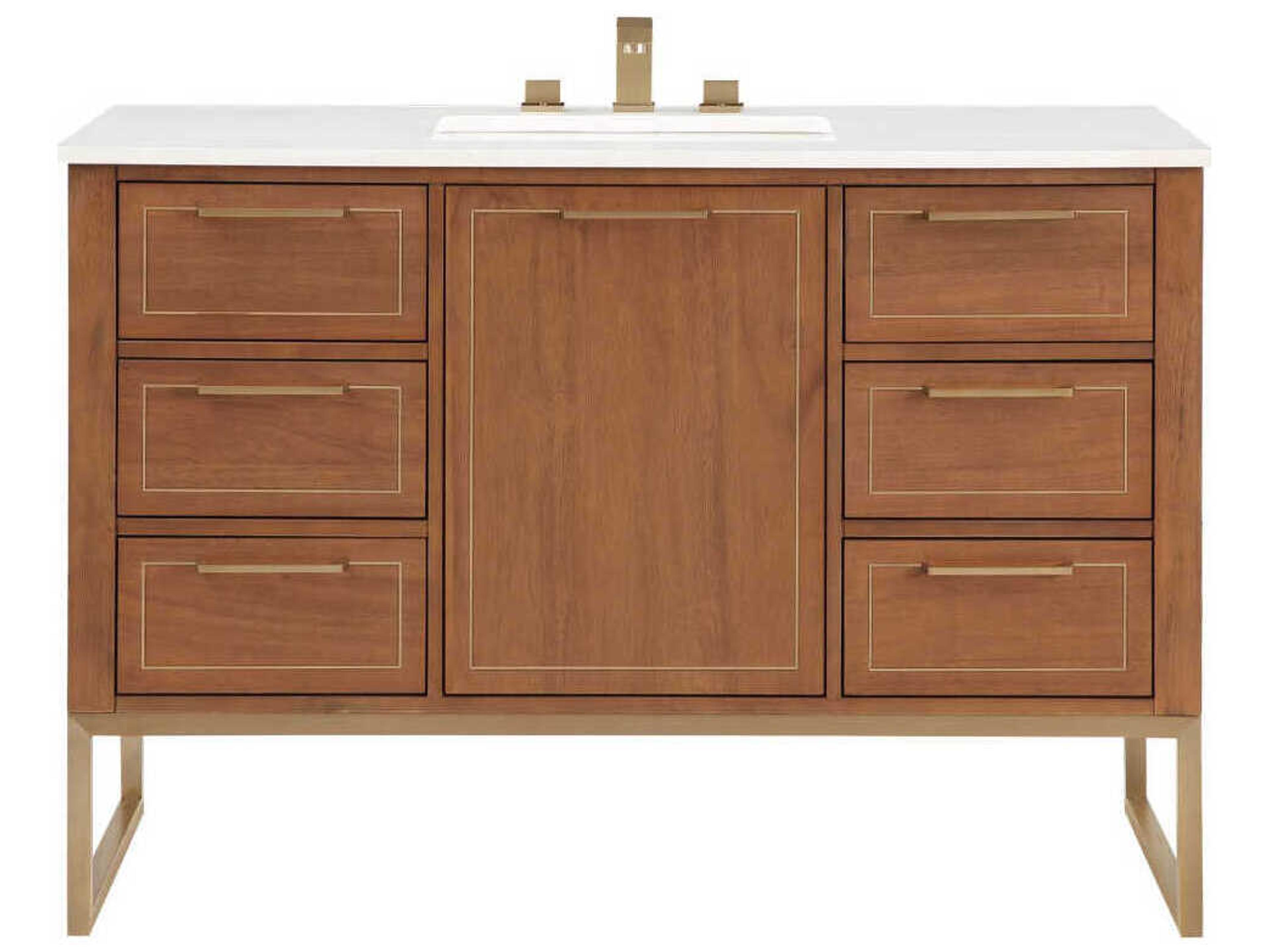 BEMMA Markham 48" Walnut Satin Brass Vanity