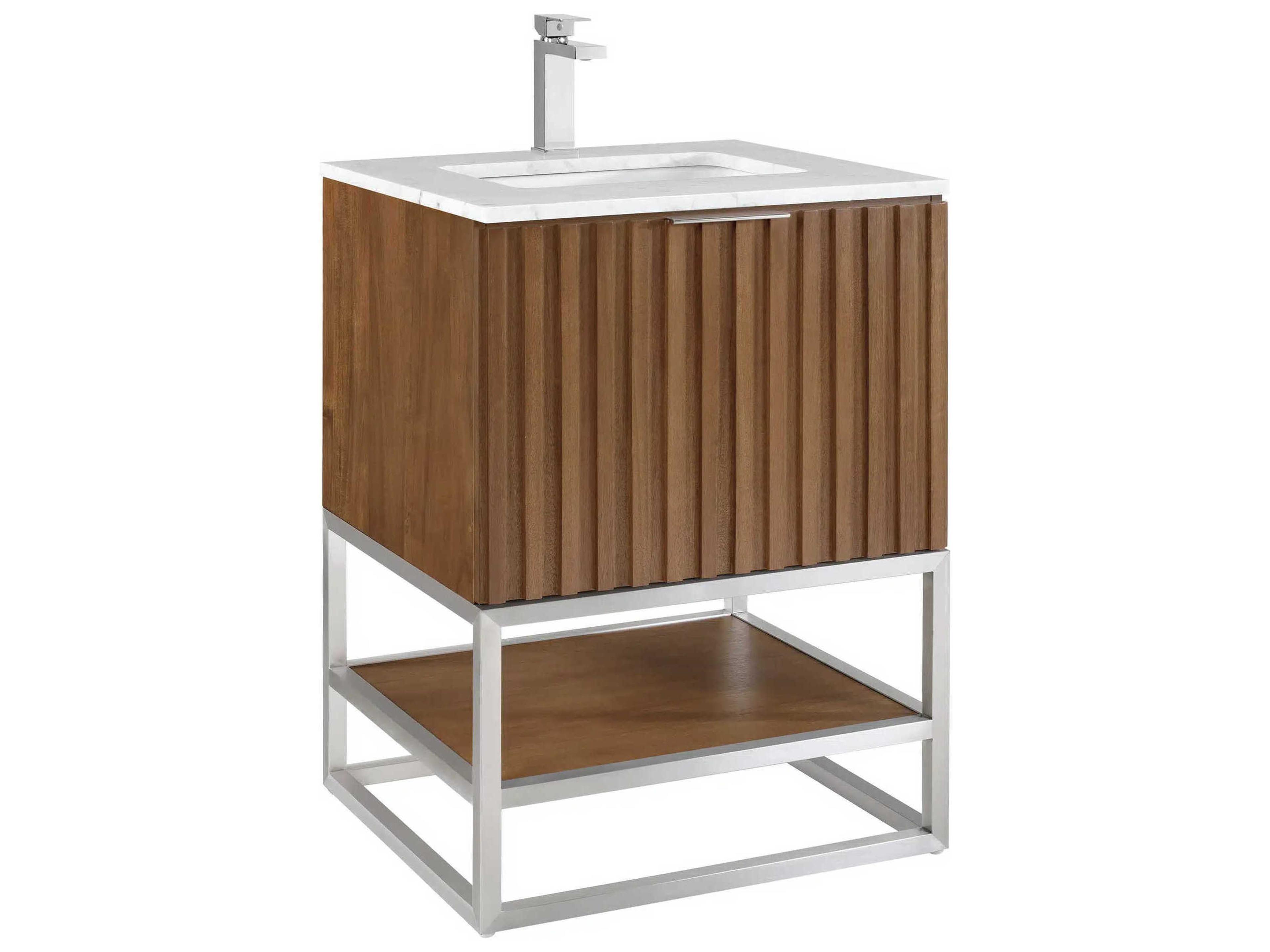 BEMMA Terra 24" Walnut Brushed Nickel Vanity