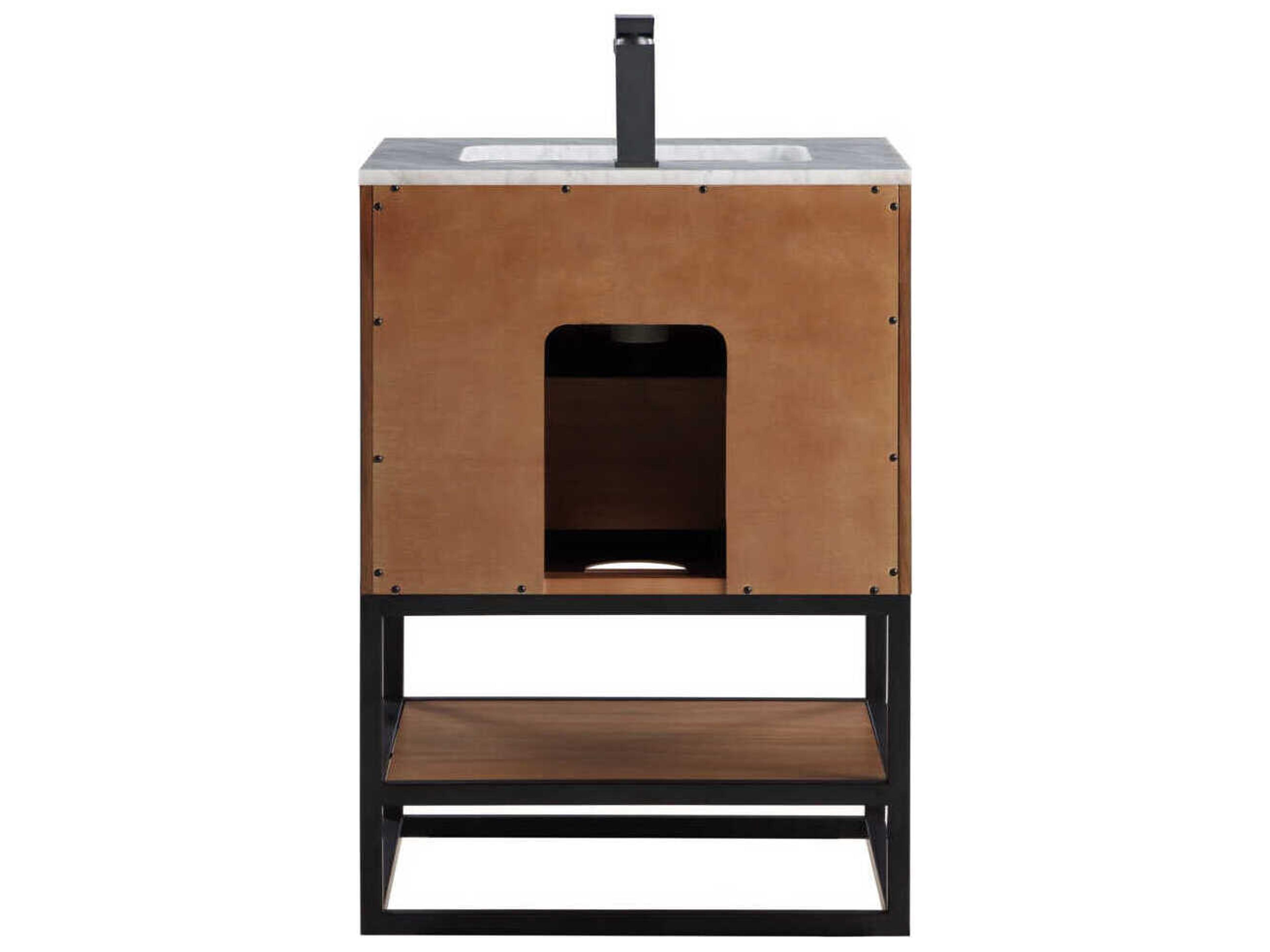BEMMA Terra 24" Walnut Matte Black Vanity