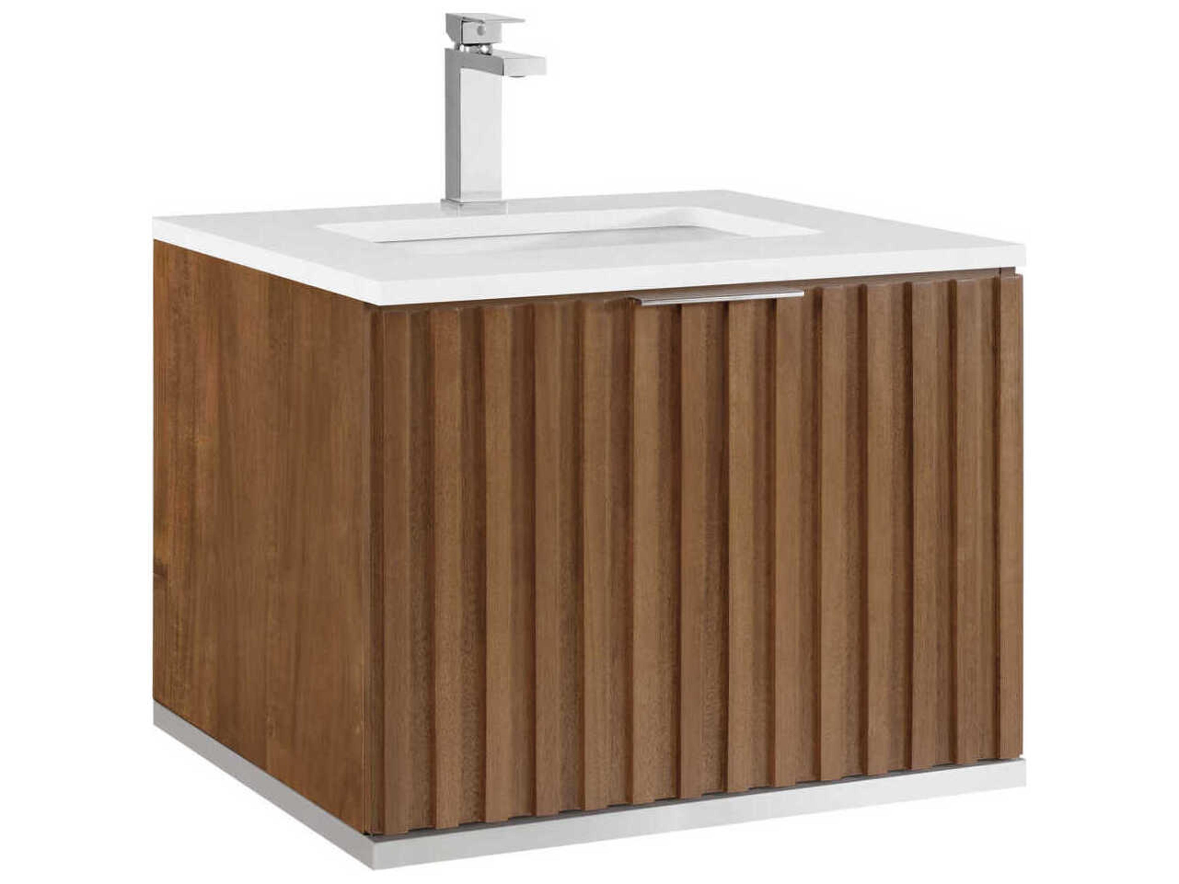 Terra 24" Walnut Brushed Nickel Vanity