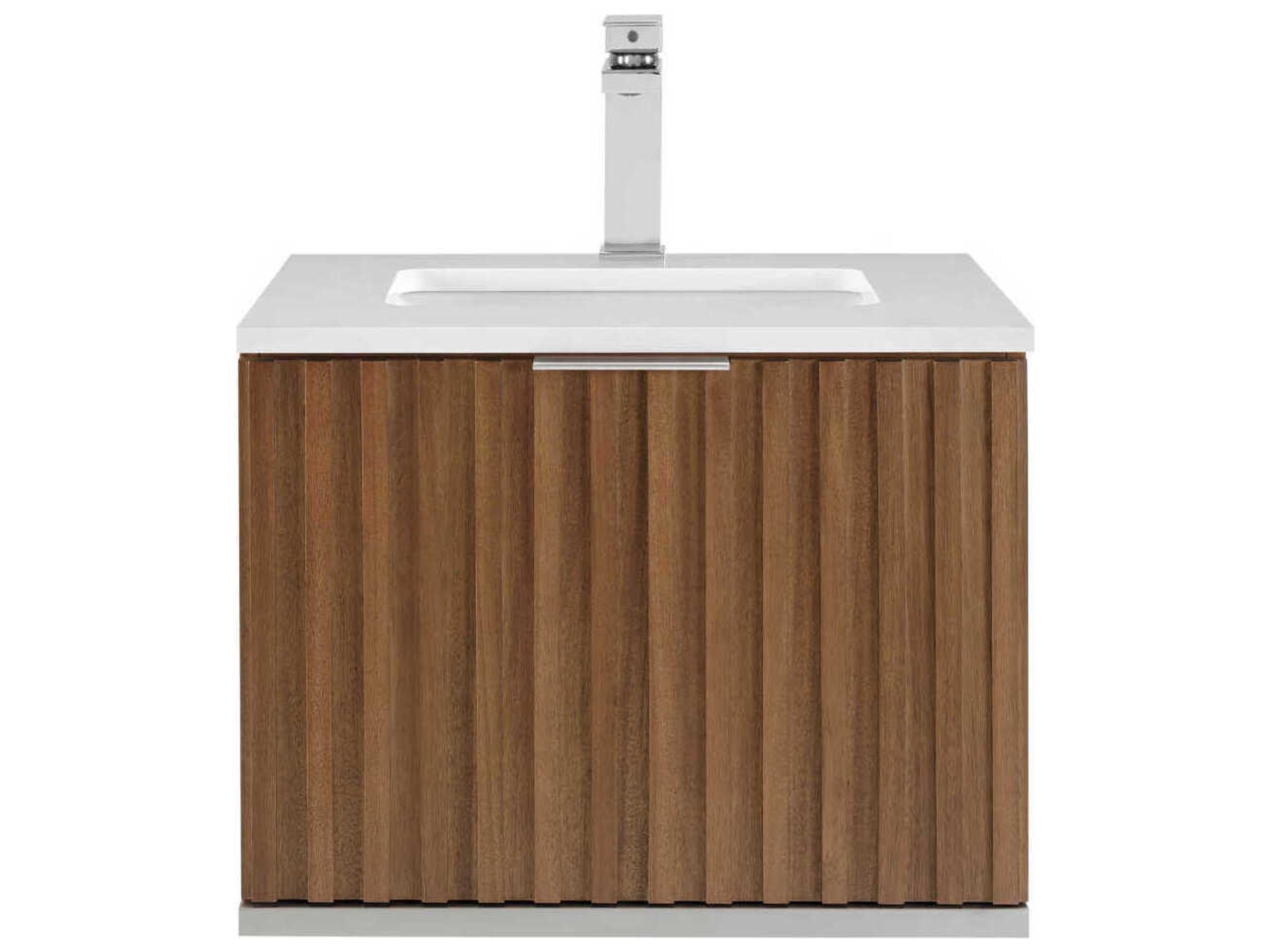 BEMMA Terra 24" Walnut Brushed Nickel Vanity