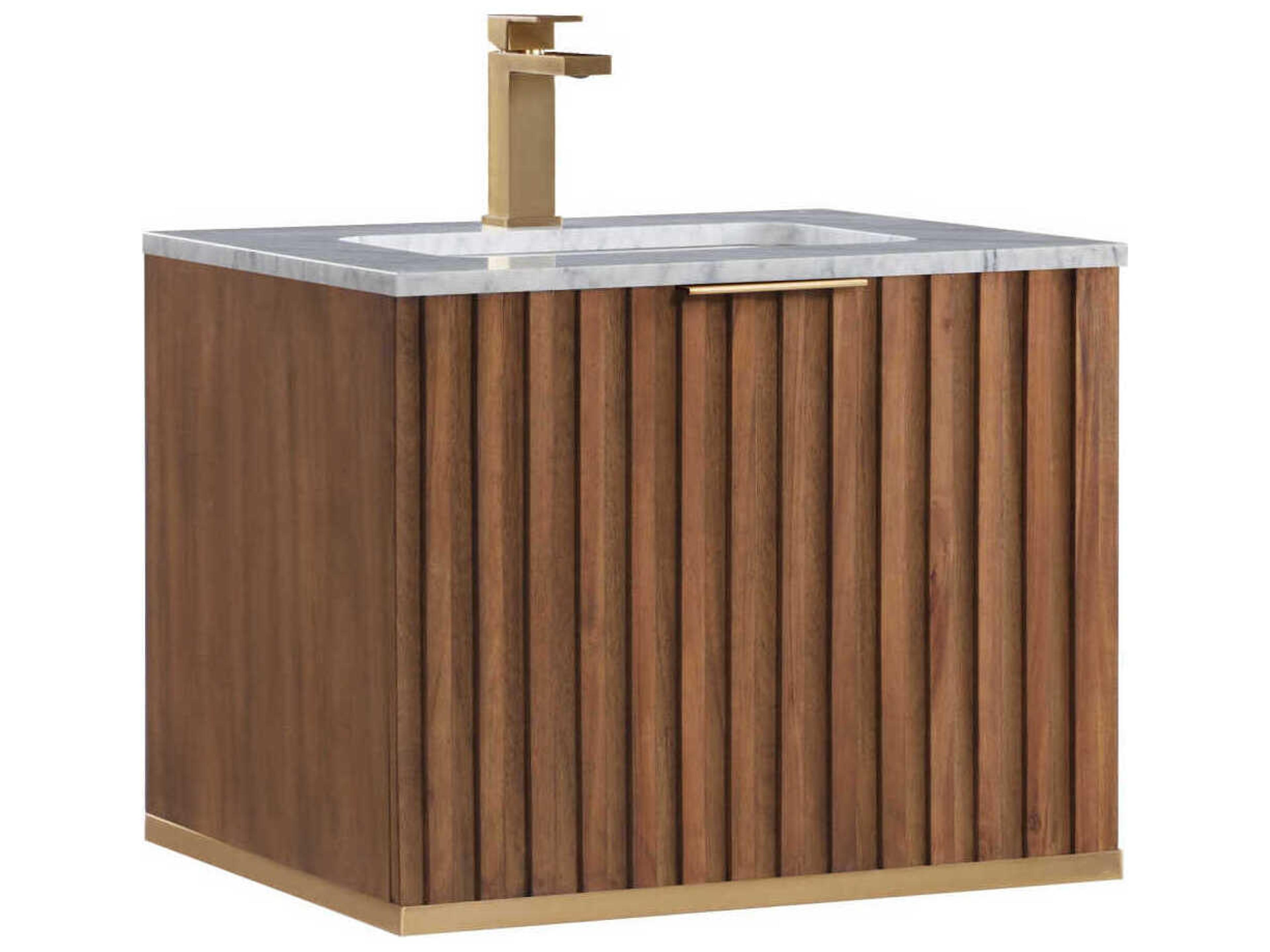 BEMMA Terra 24" Walnut Satin Brass Vanity