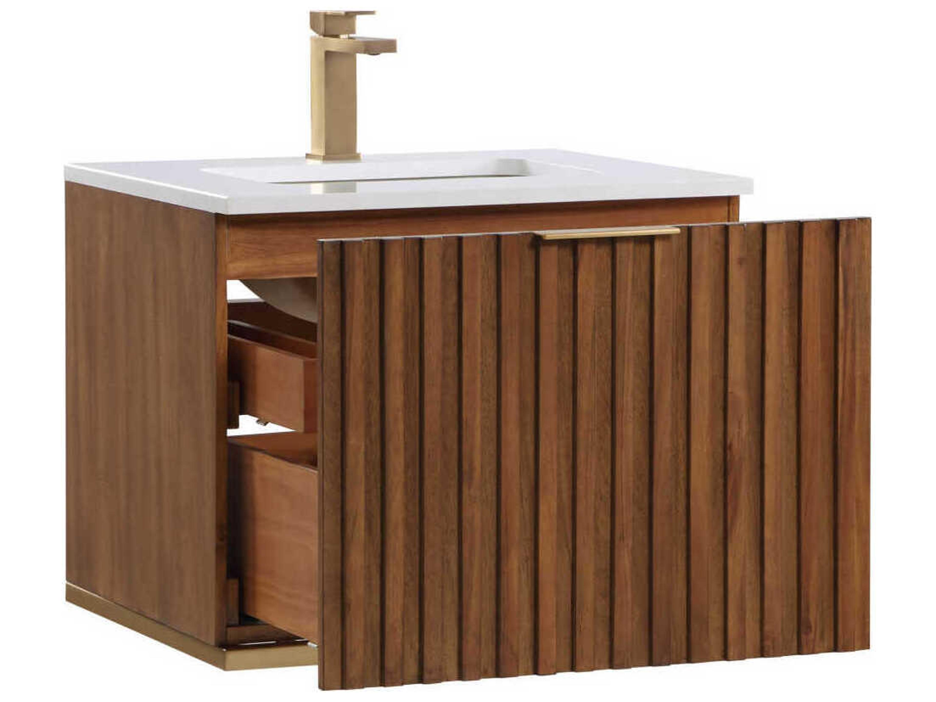 BEMMA Terra 24" Walnut Satin Brass Vanity