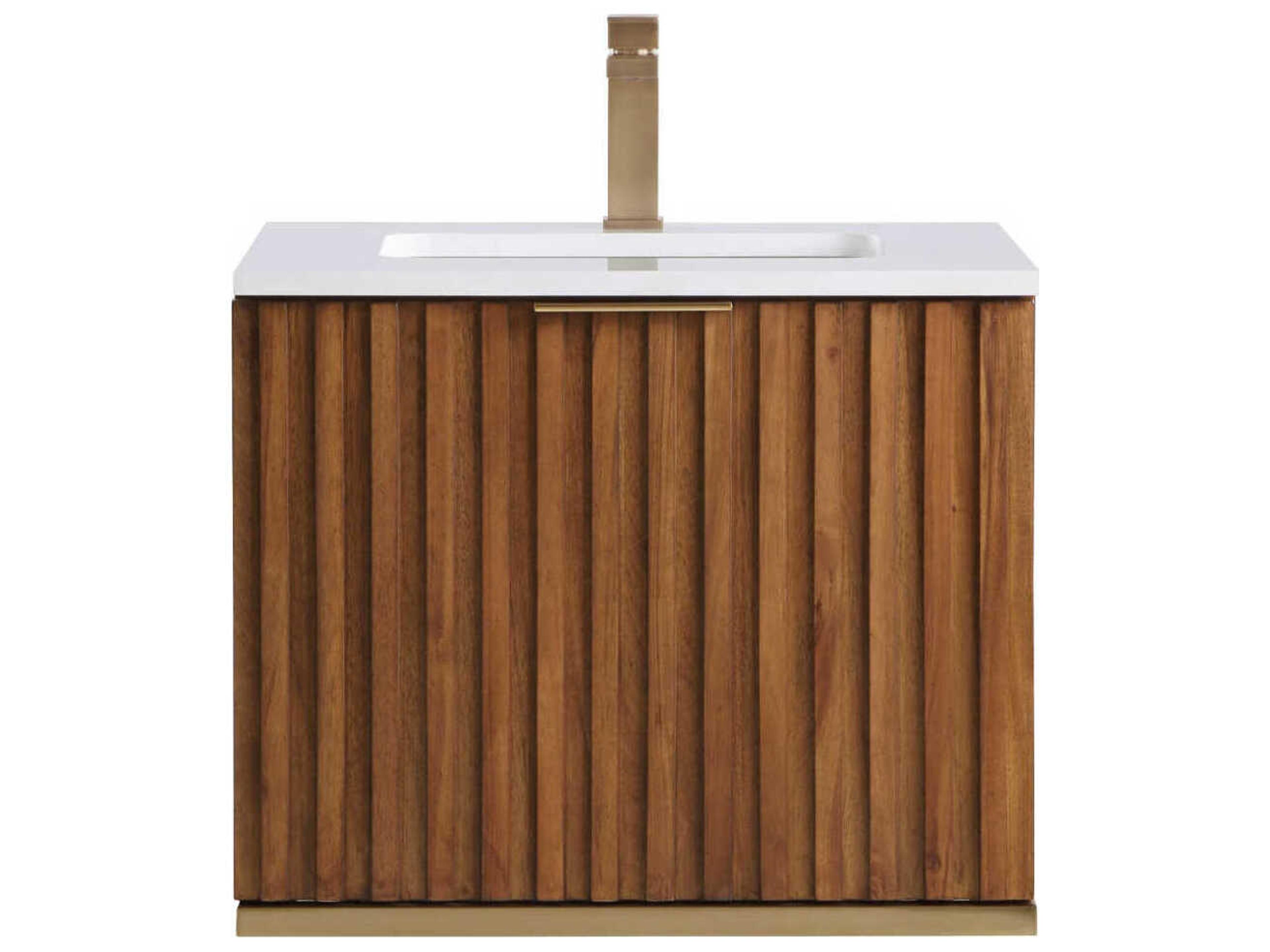 BEMMA Terra 24" Walnut Satin Brass Vanity