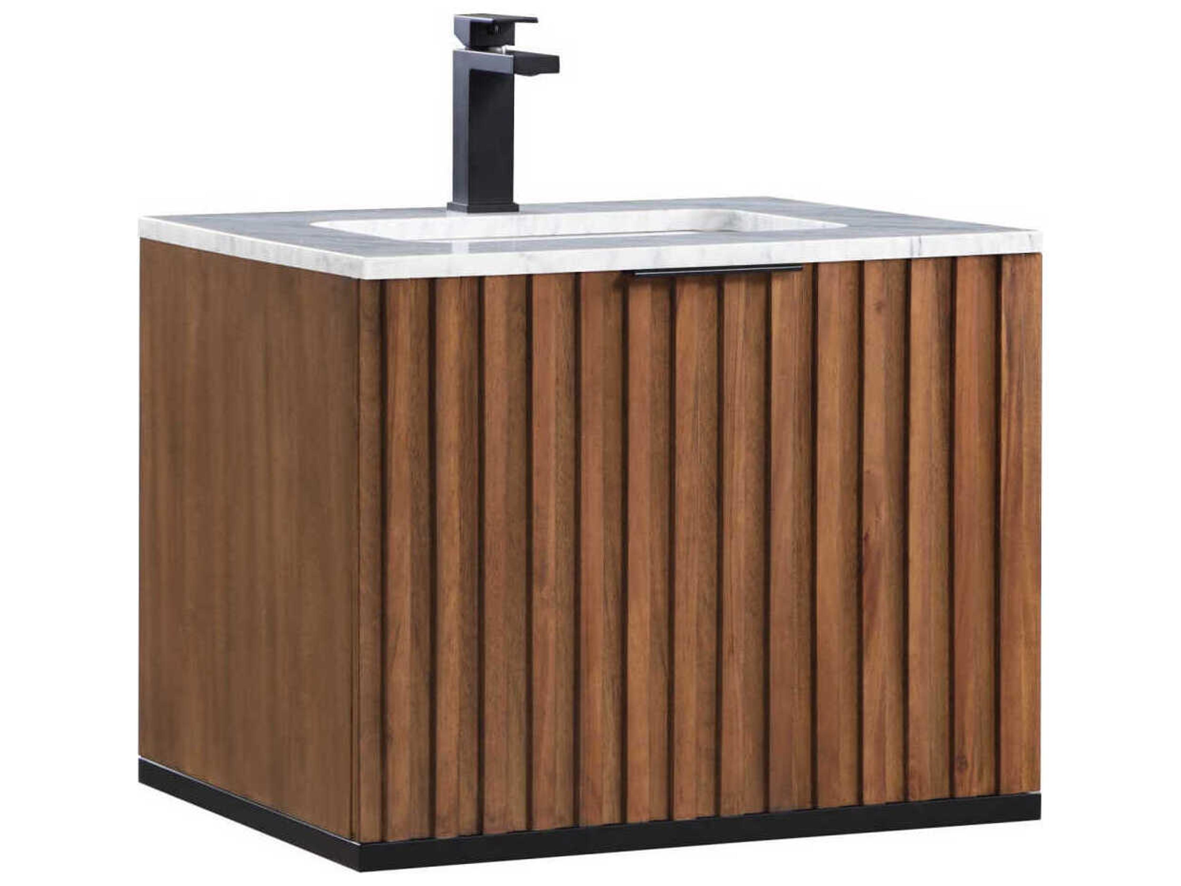 BEMMA Terra 24" Walnut Matte Black Vanity