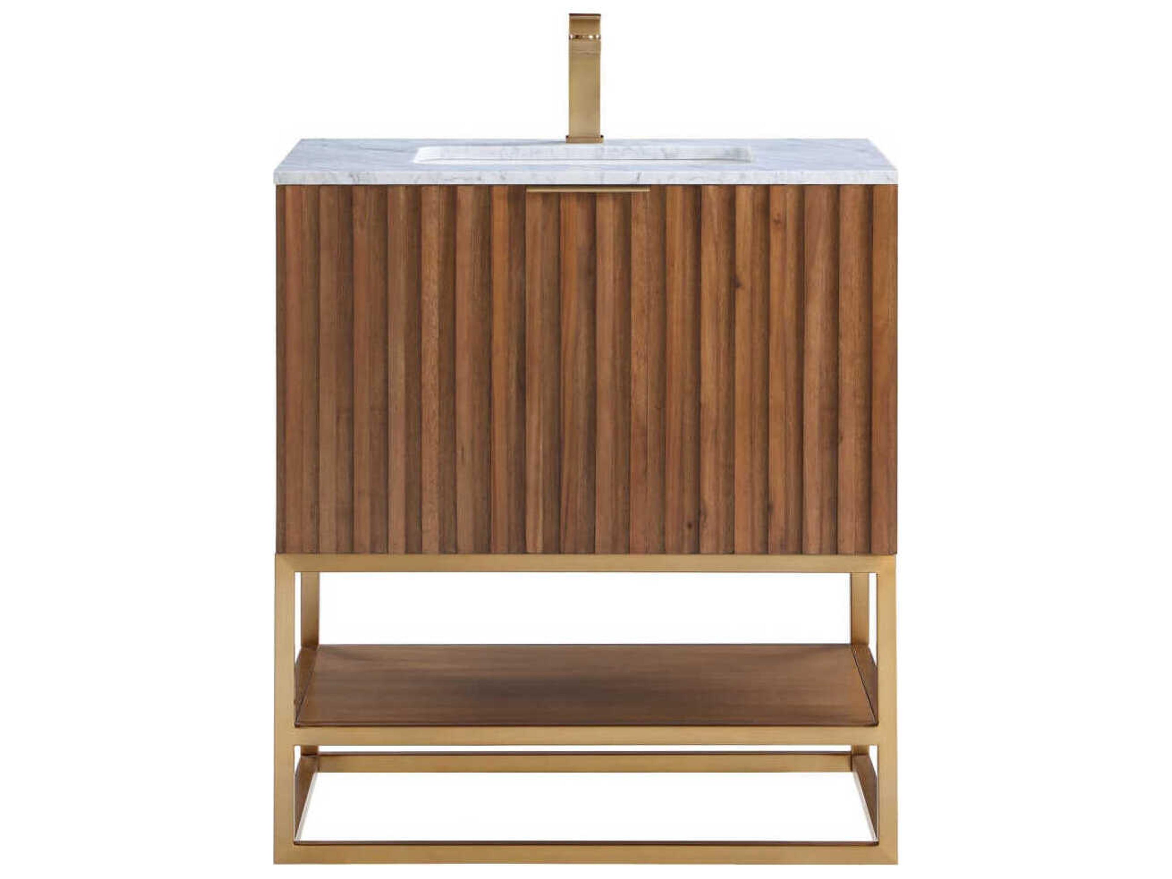 BEMMA Terra 30" Walnut Satin Brass Vanity