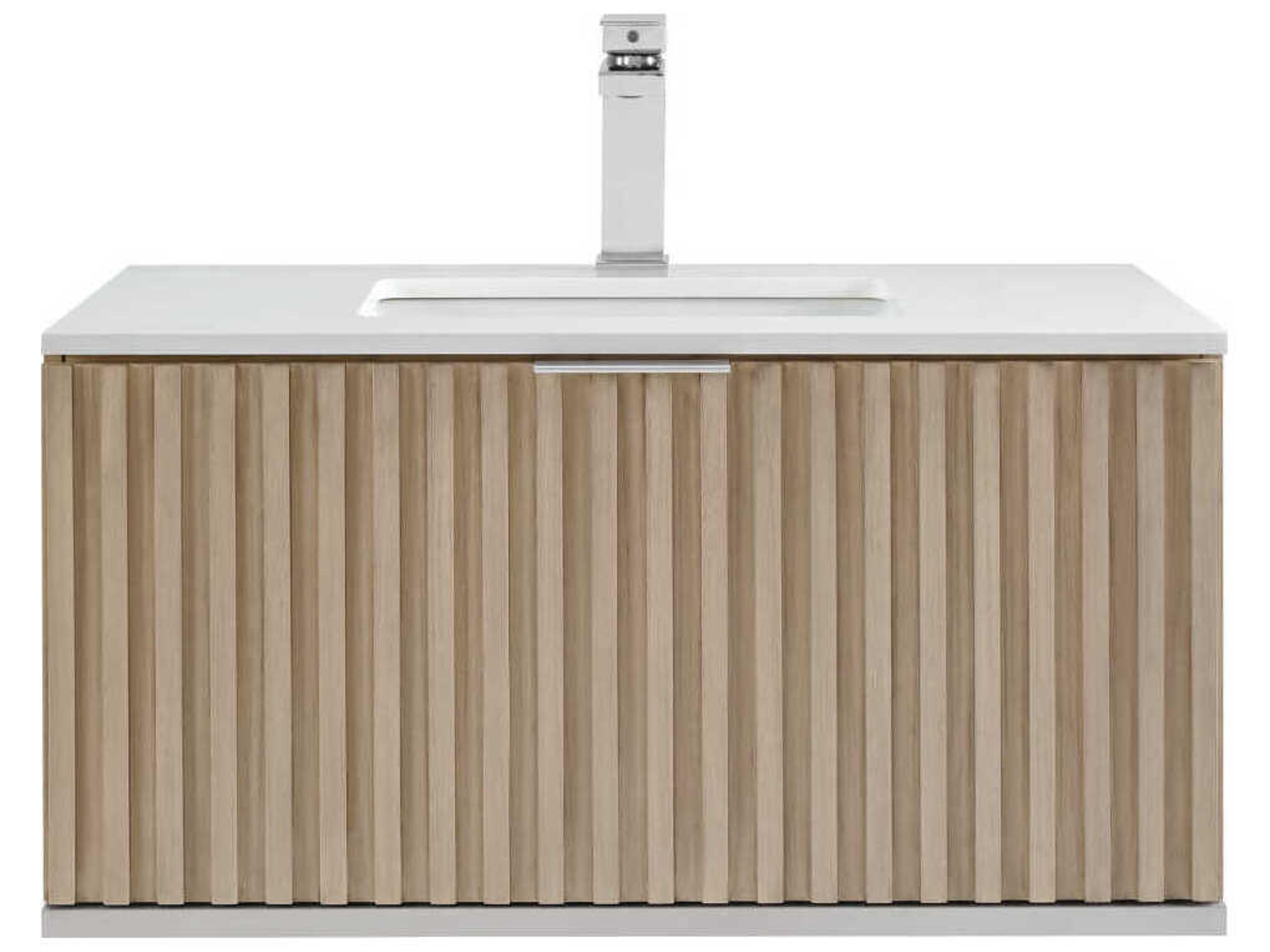 BEMMA Terra 36" Cashmere Grey Brushed Nickel Vanity