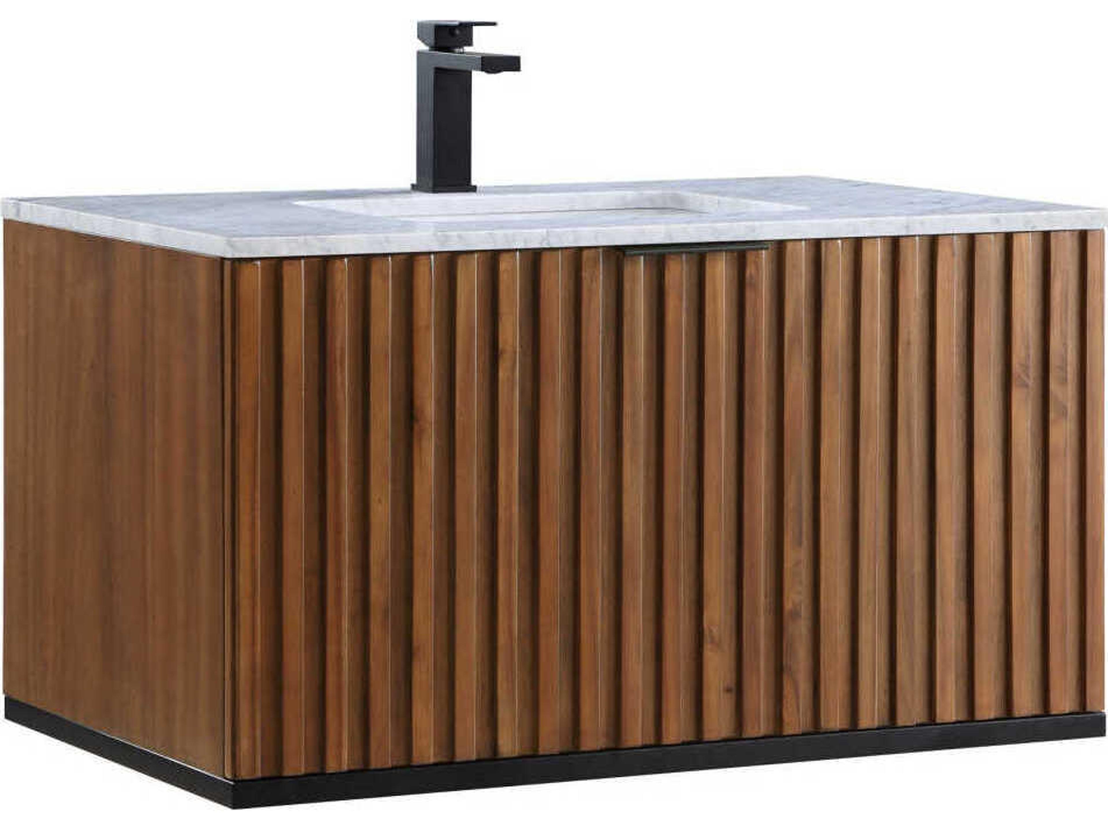 BEMMA Terra 36" Walnut Matte Black Vanity