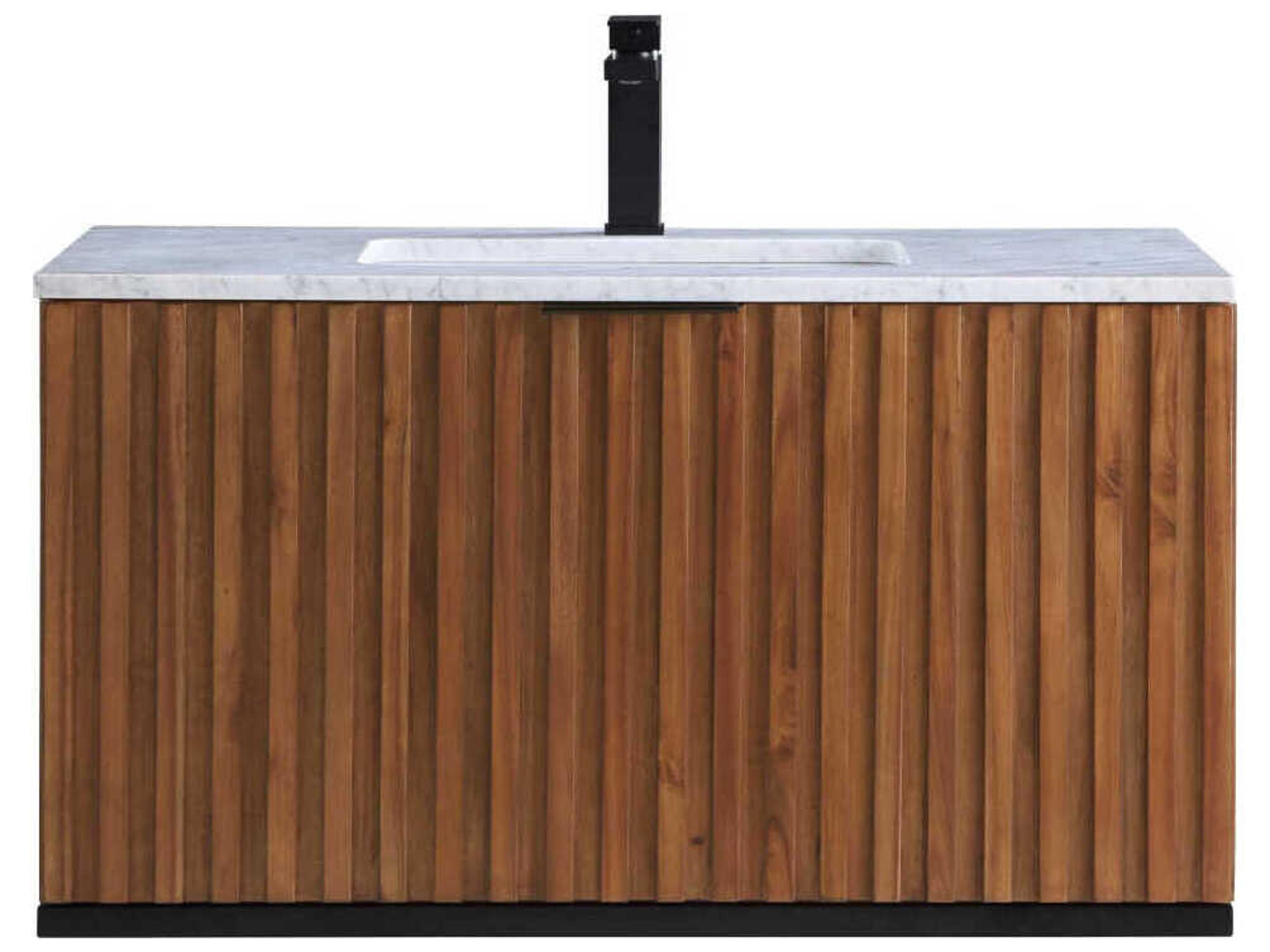 BEMMA Terra 36" Walnut Matte Black Vanity