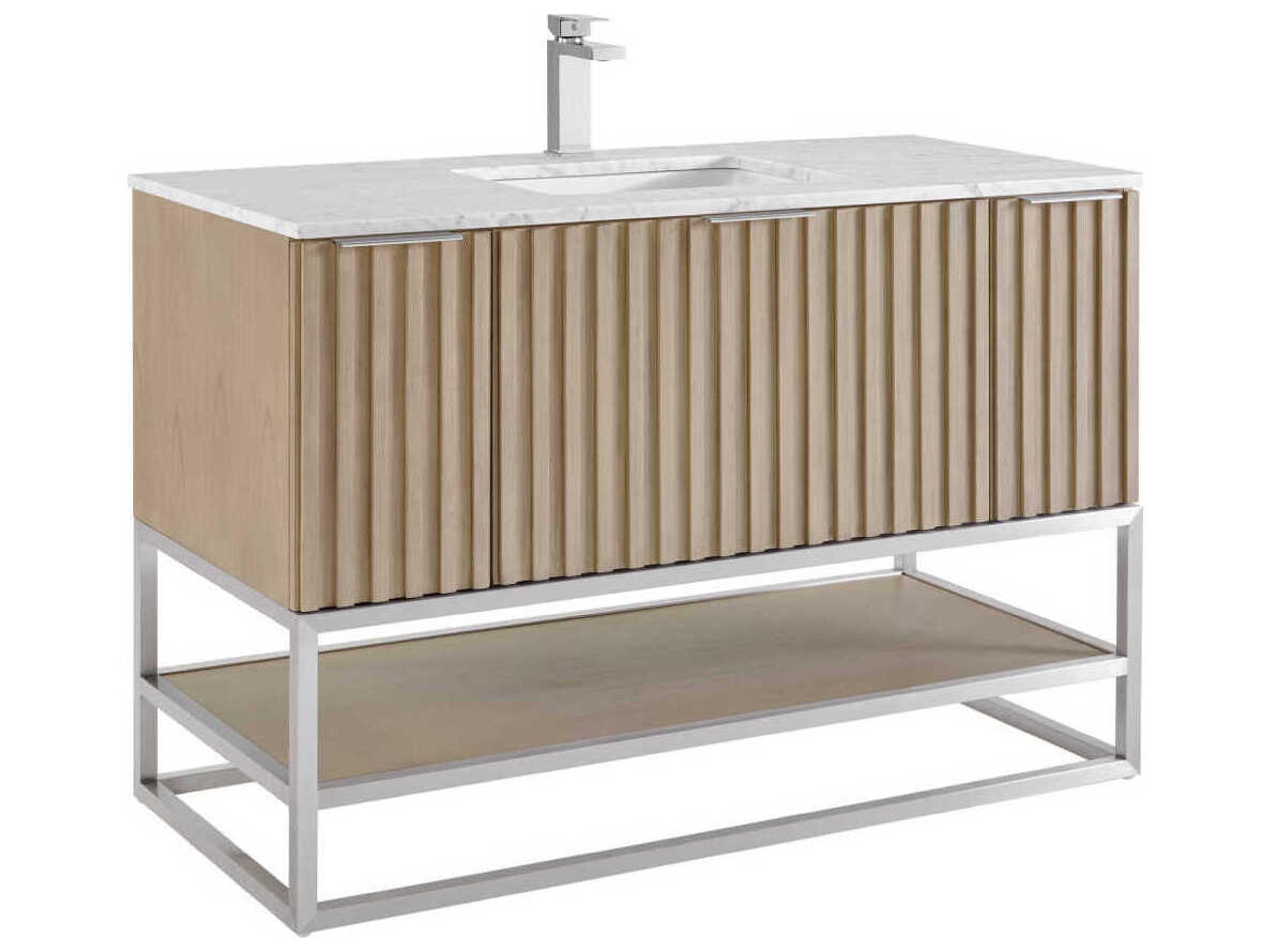 BEMMA Terra 48" Cashmere Grey Brushed Nickel Vanity