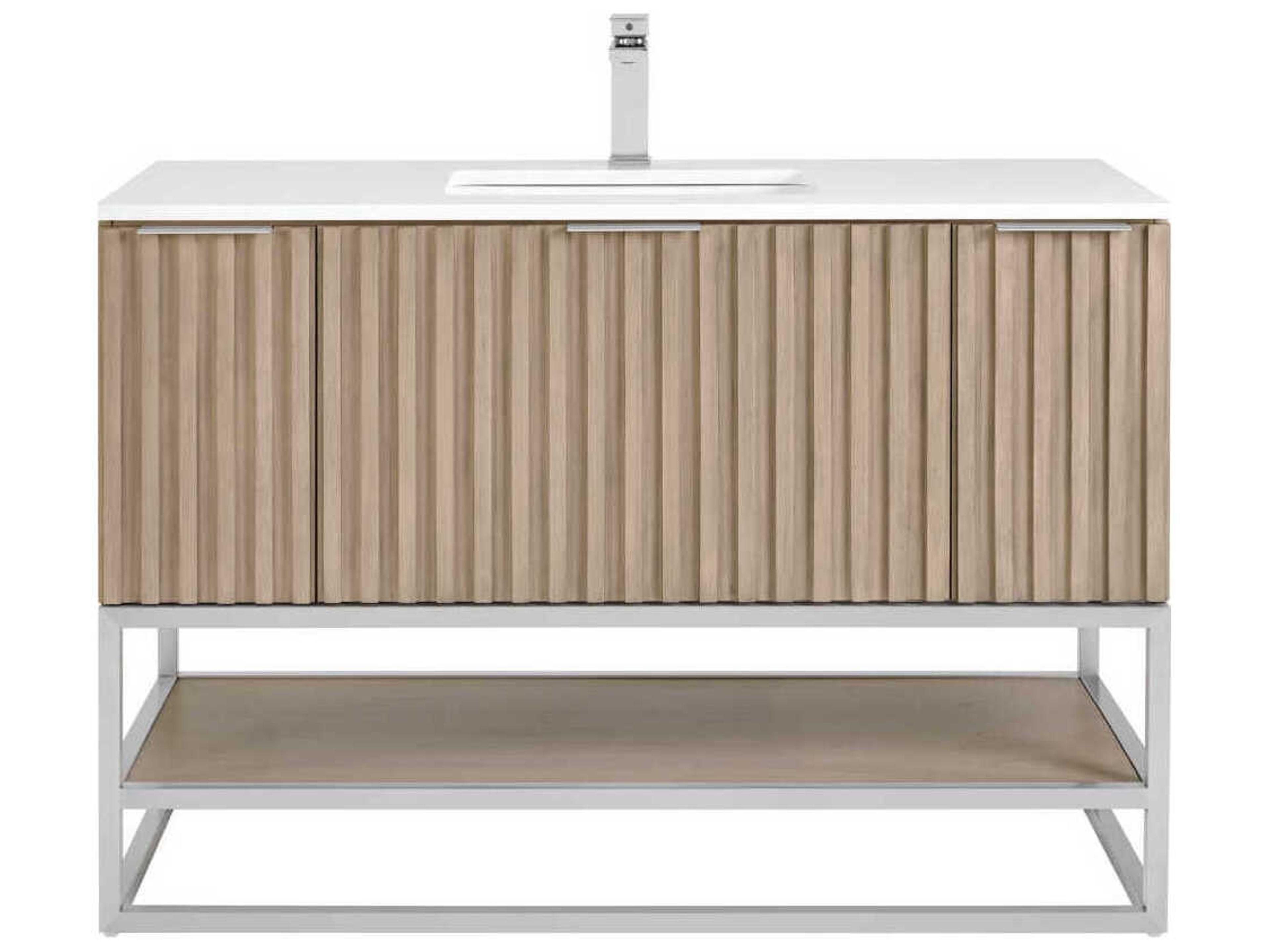 BEMMA Terra 48" Cashmere Grey Brushed Nickel Vanity