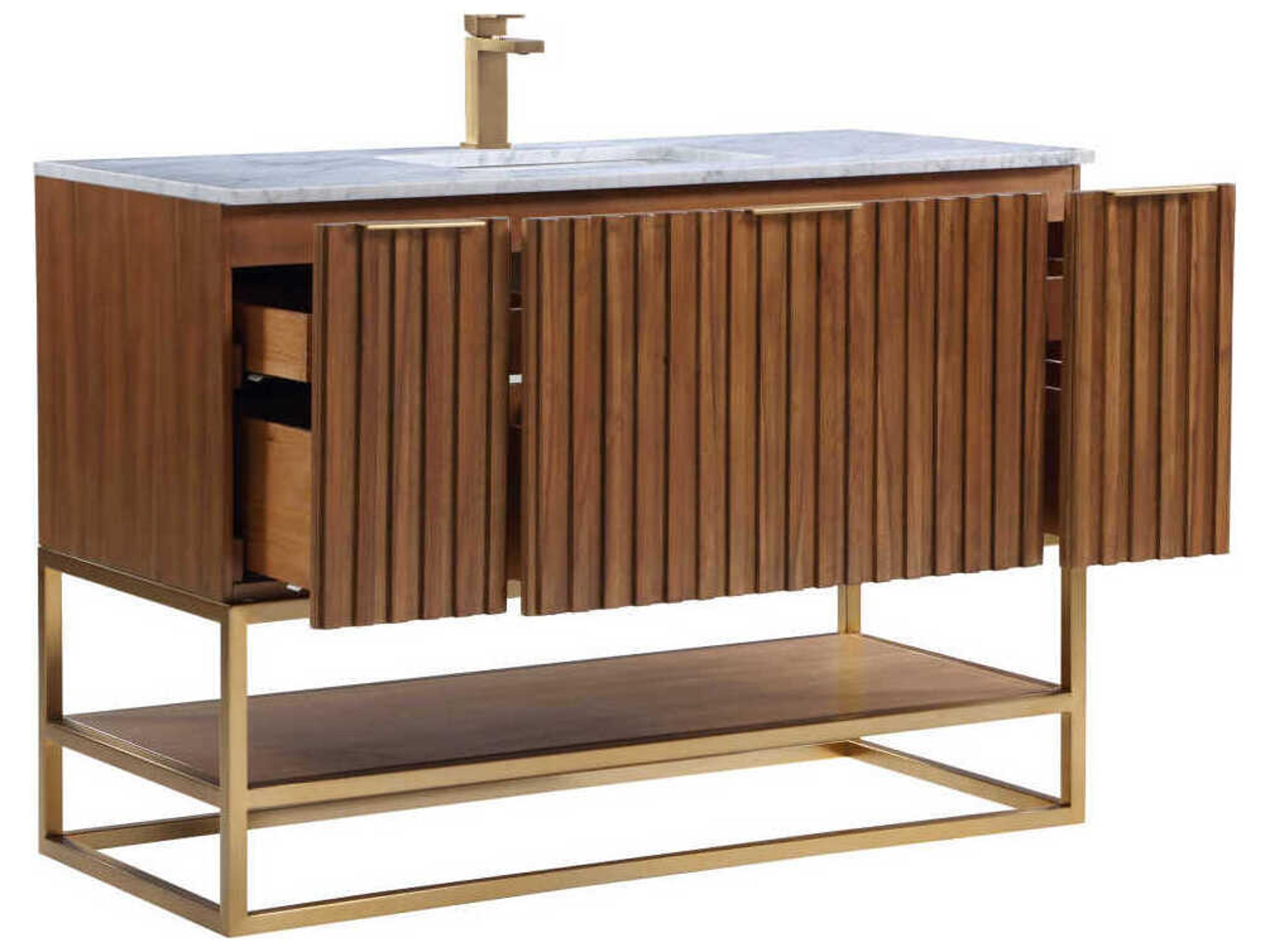 BEMMA Terra 48" Walnut Satin Brass Vanity