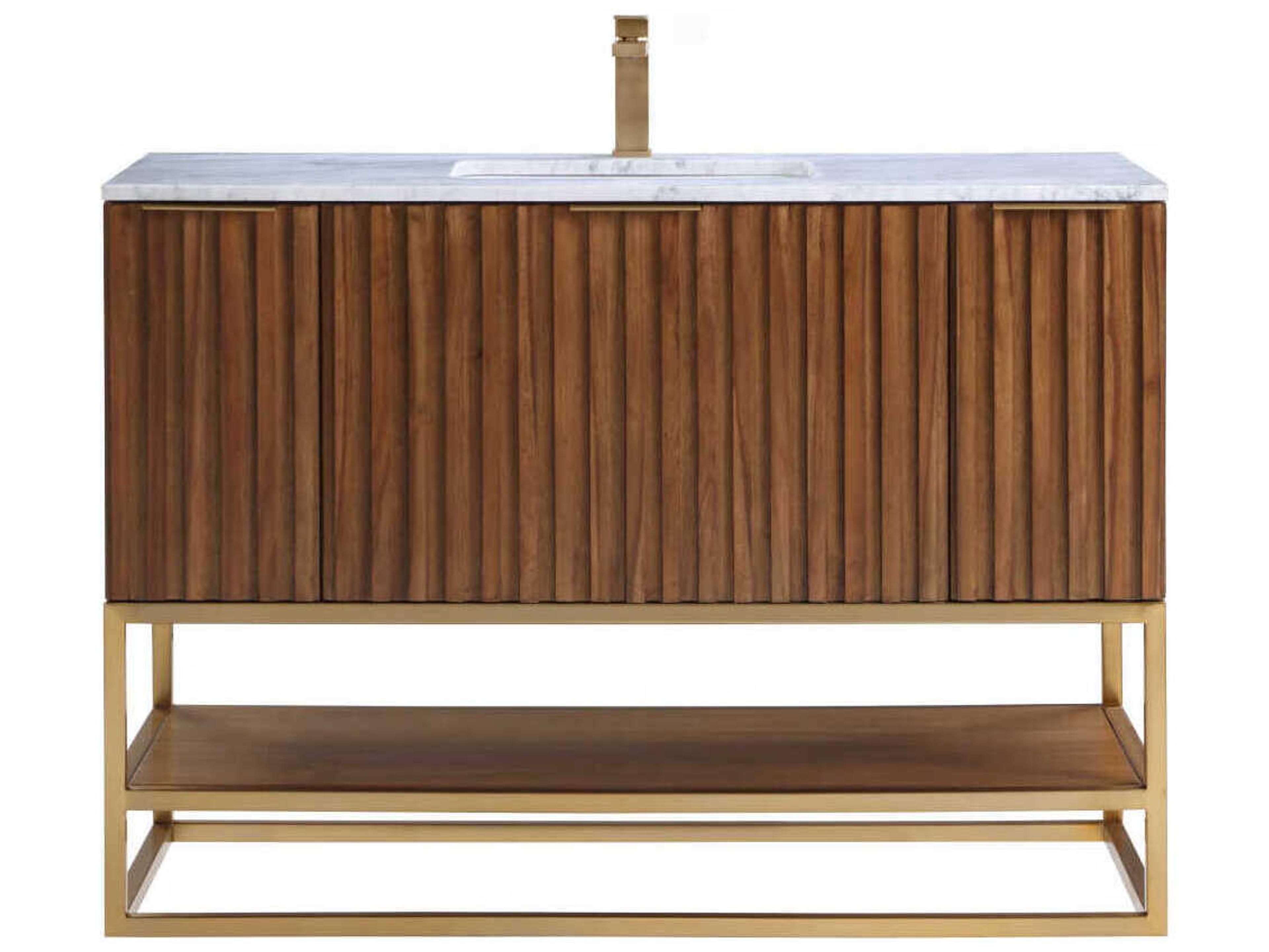 BEMMA Terra 48" Walnut Satin Brass Vanity