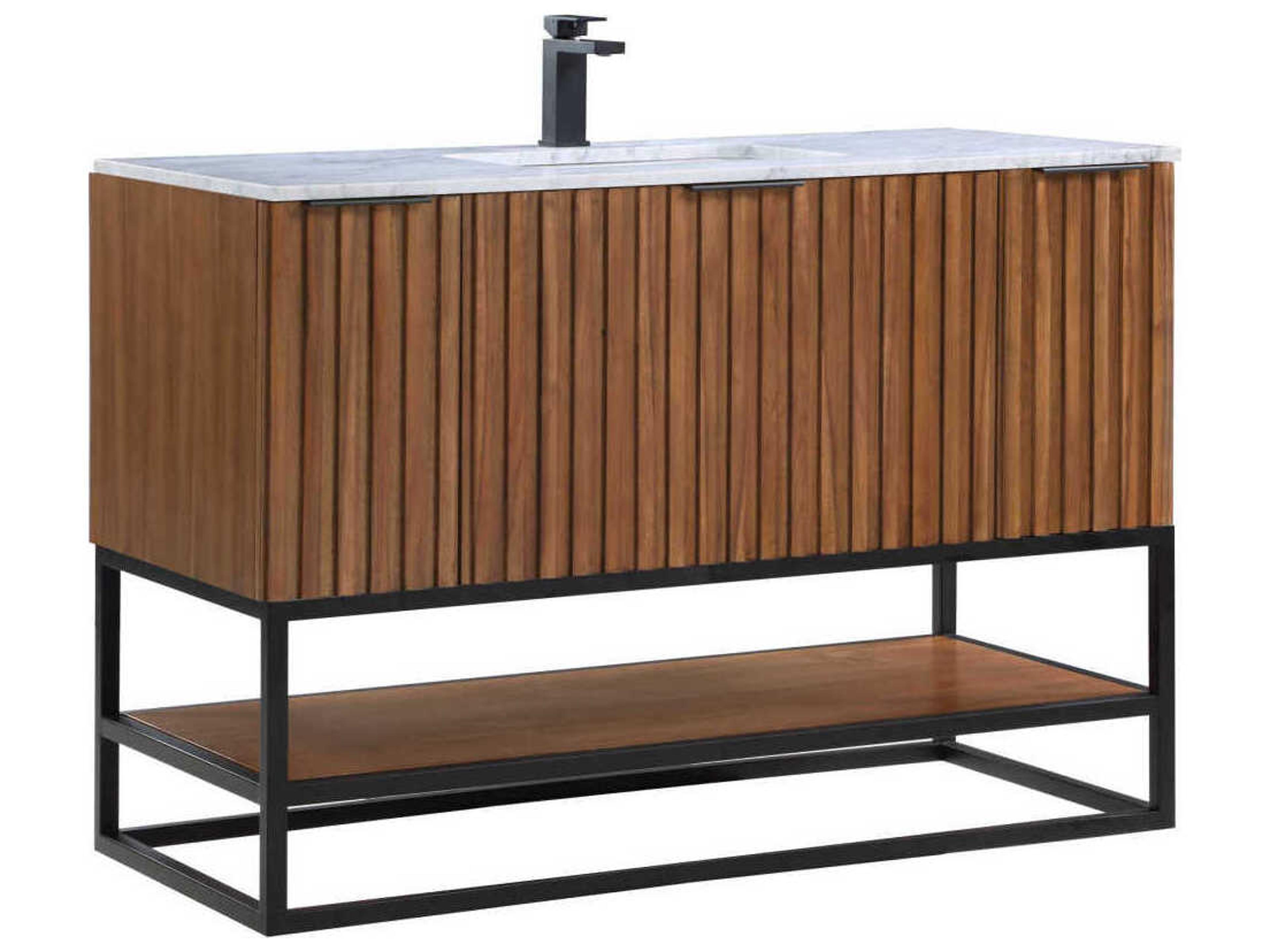 BEMMA Terra 48" Walnut Matte Black Vanity