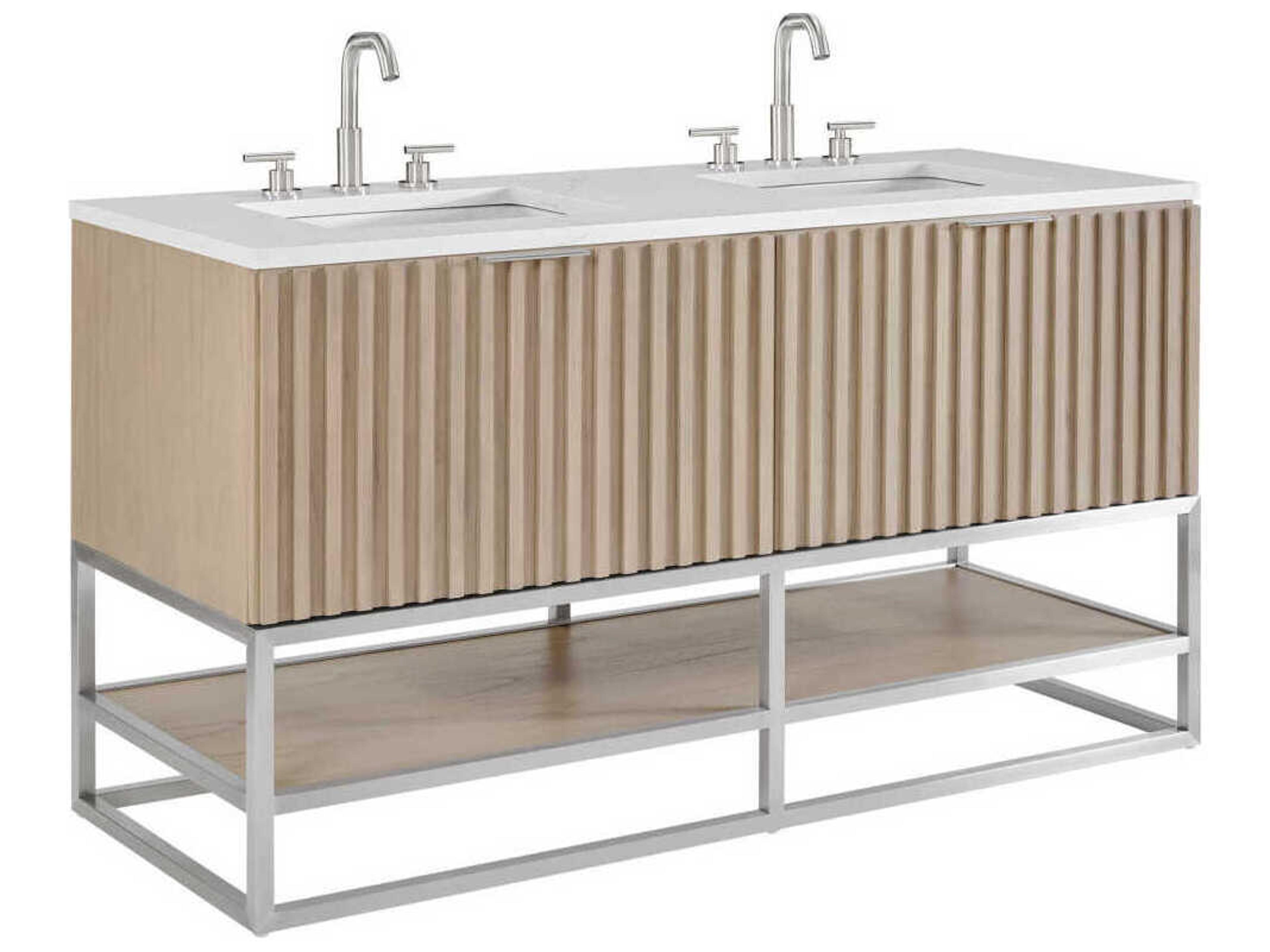 BEMMA Terra 60" Cashmere Grey Brushed Nickel Vanity