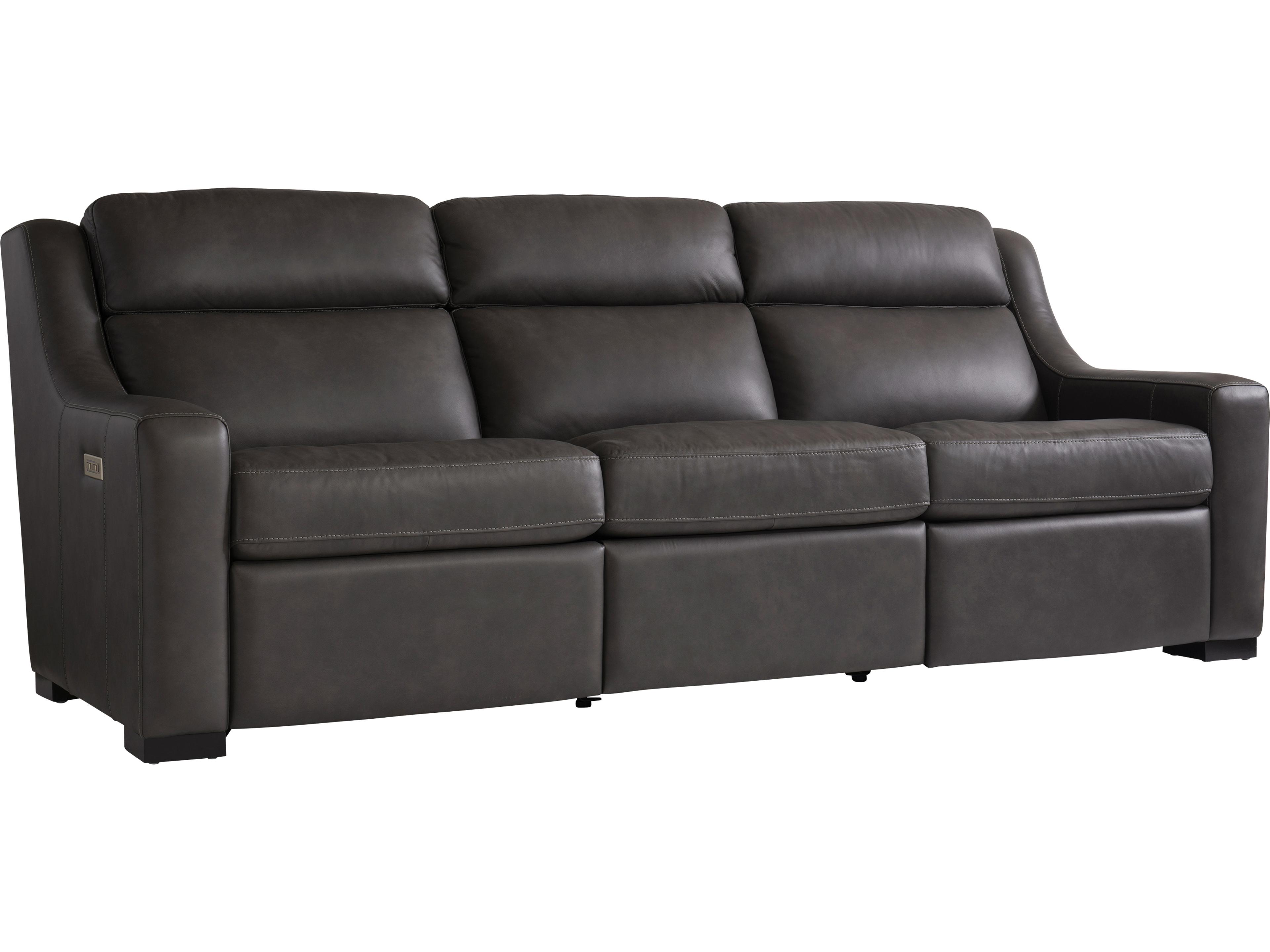 Germain Power Motion Grey Upholstered Recliner Sofa