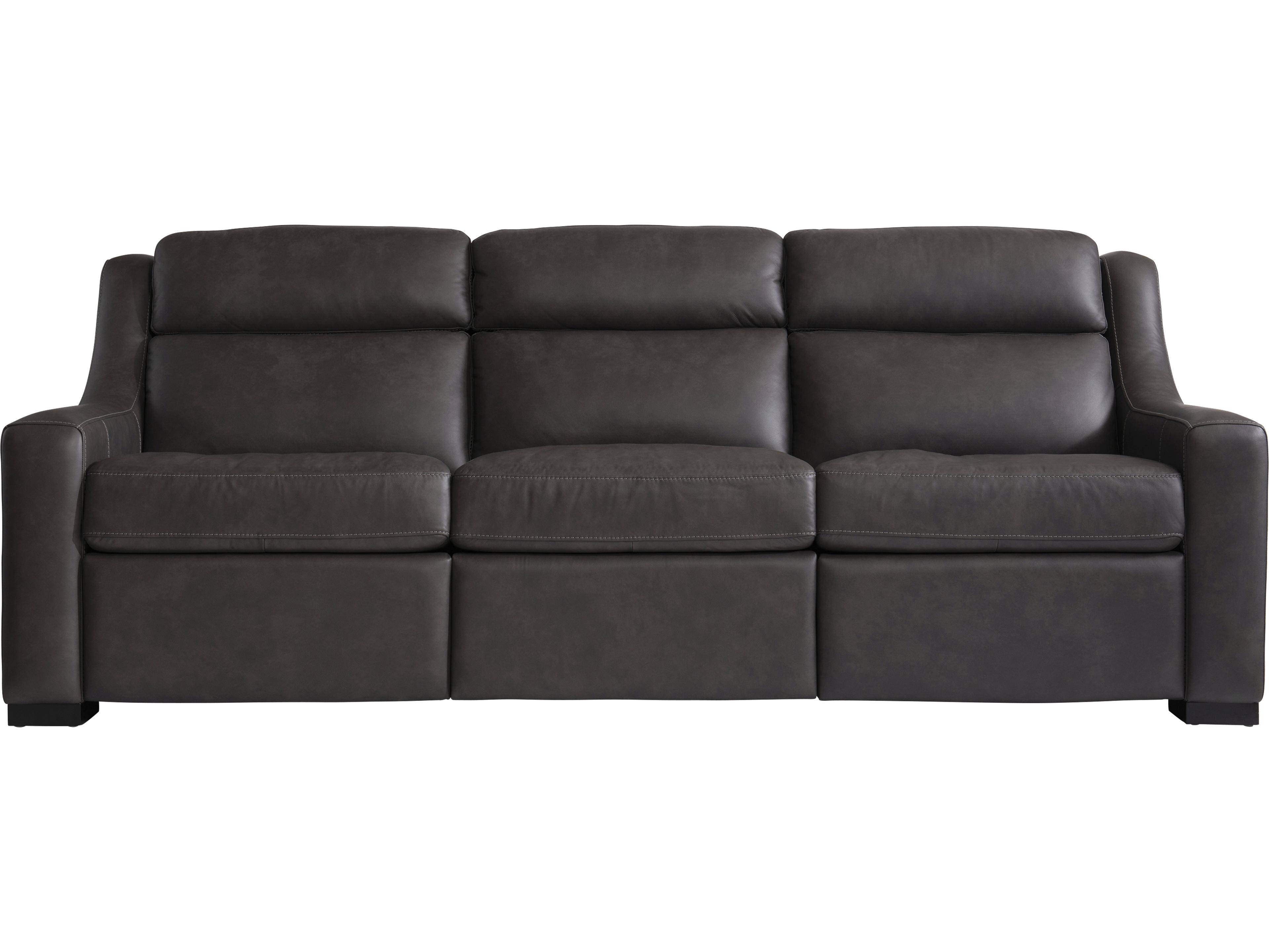 Bernhardt Germain Power Motion Grey Upholstered Recliner Sofa