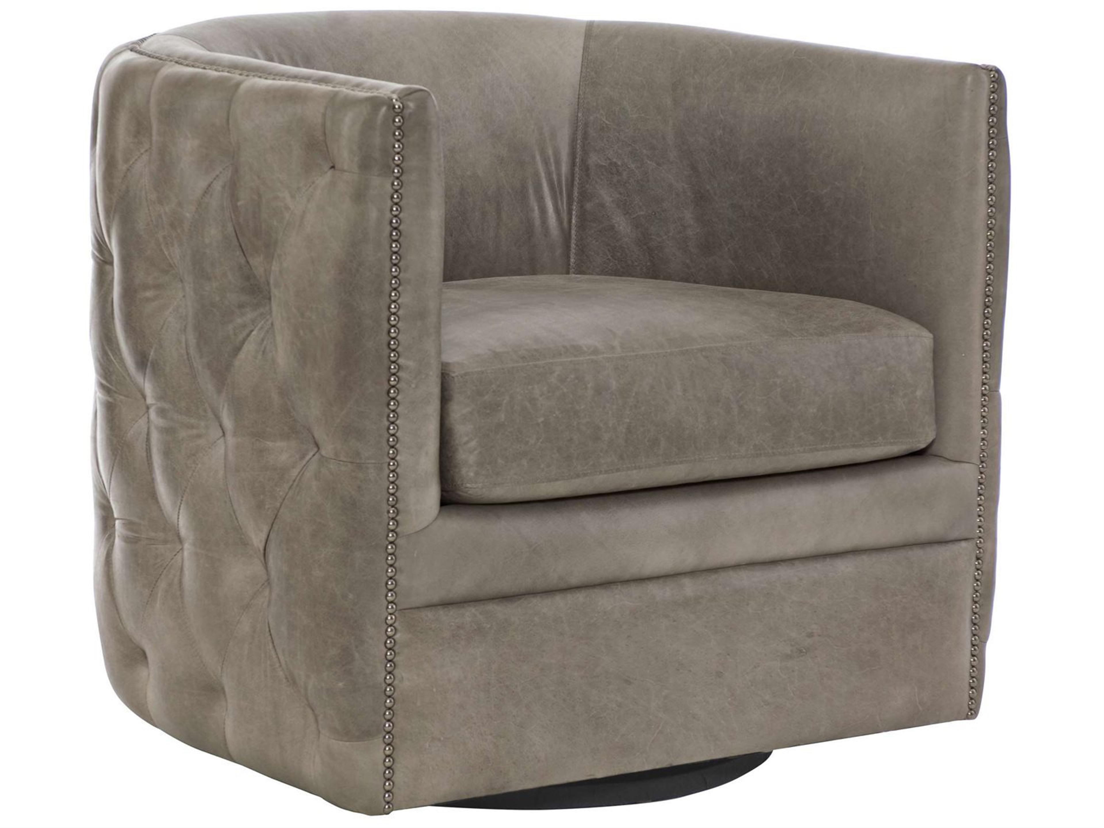 Palazzo Leather Swivel Barrel Chair