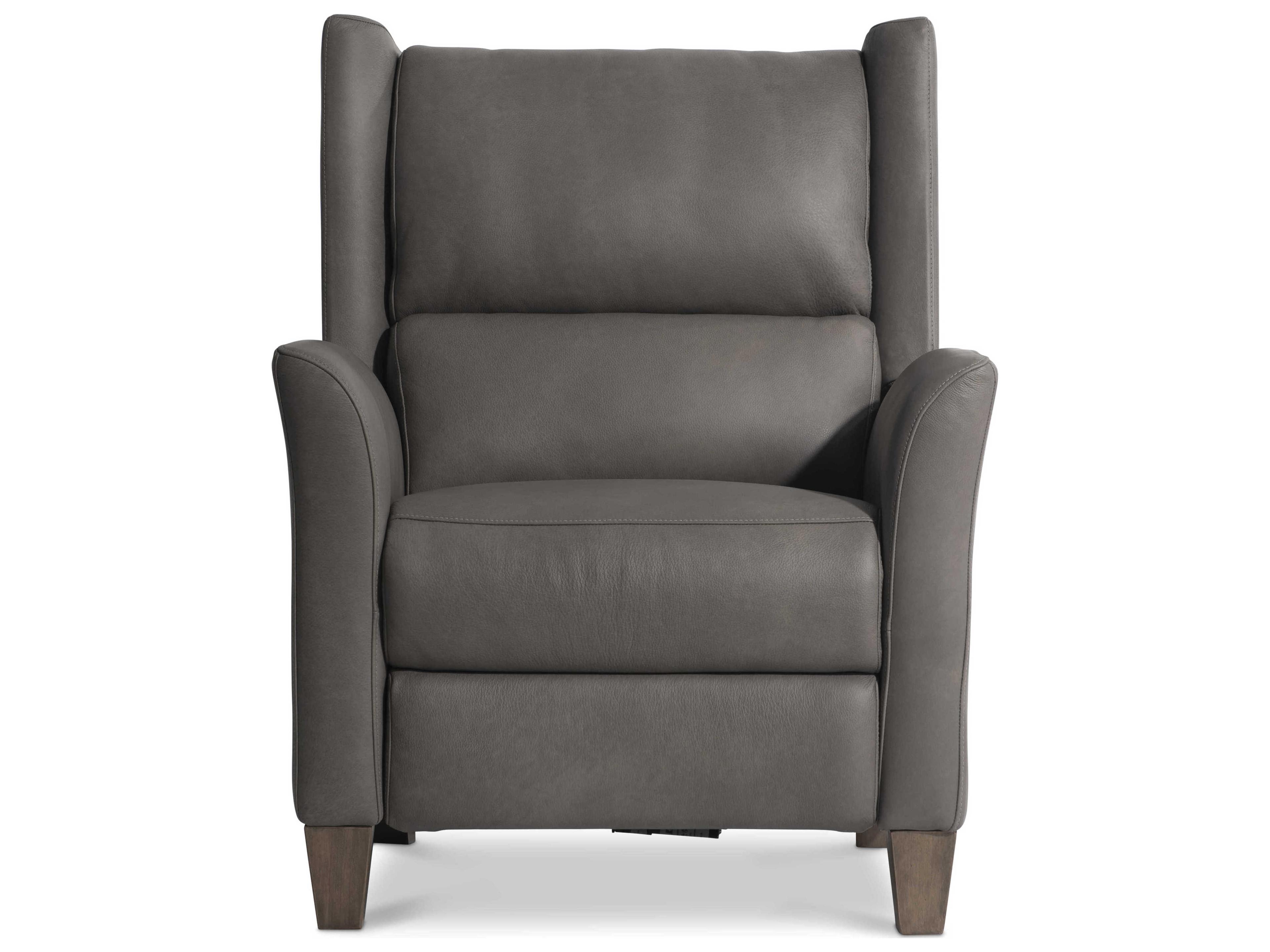 Bernhardt Weller Gray Leather Accent Chair