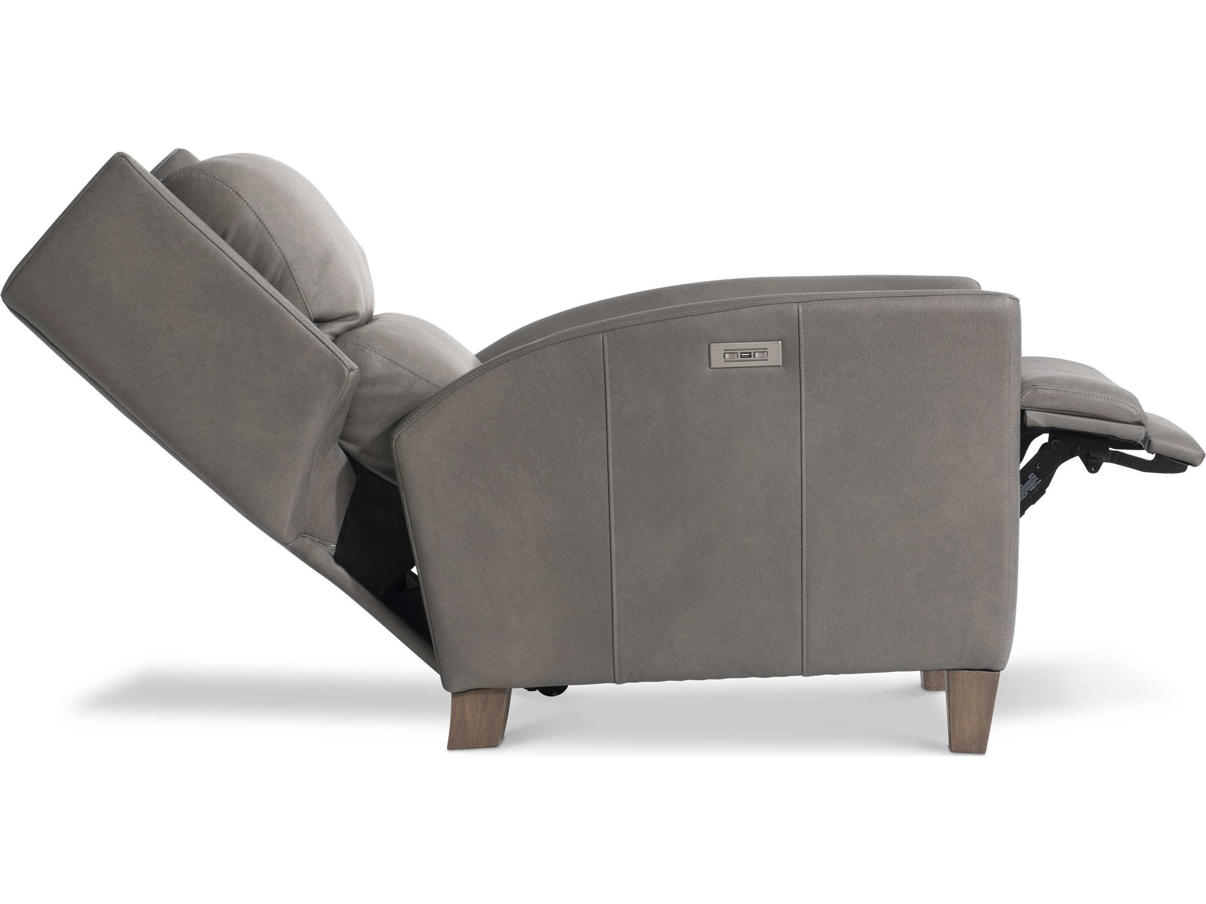 Bernhardt Weller Gray Leather Accent Chair