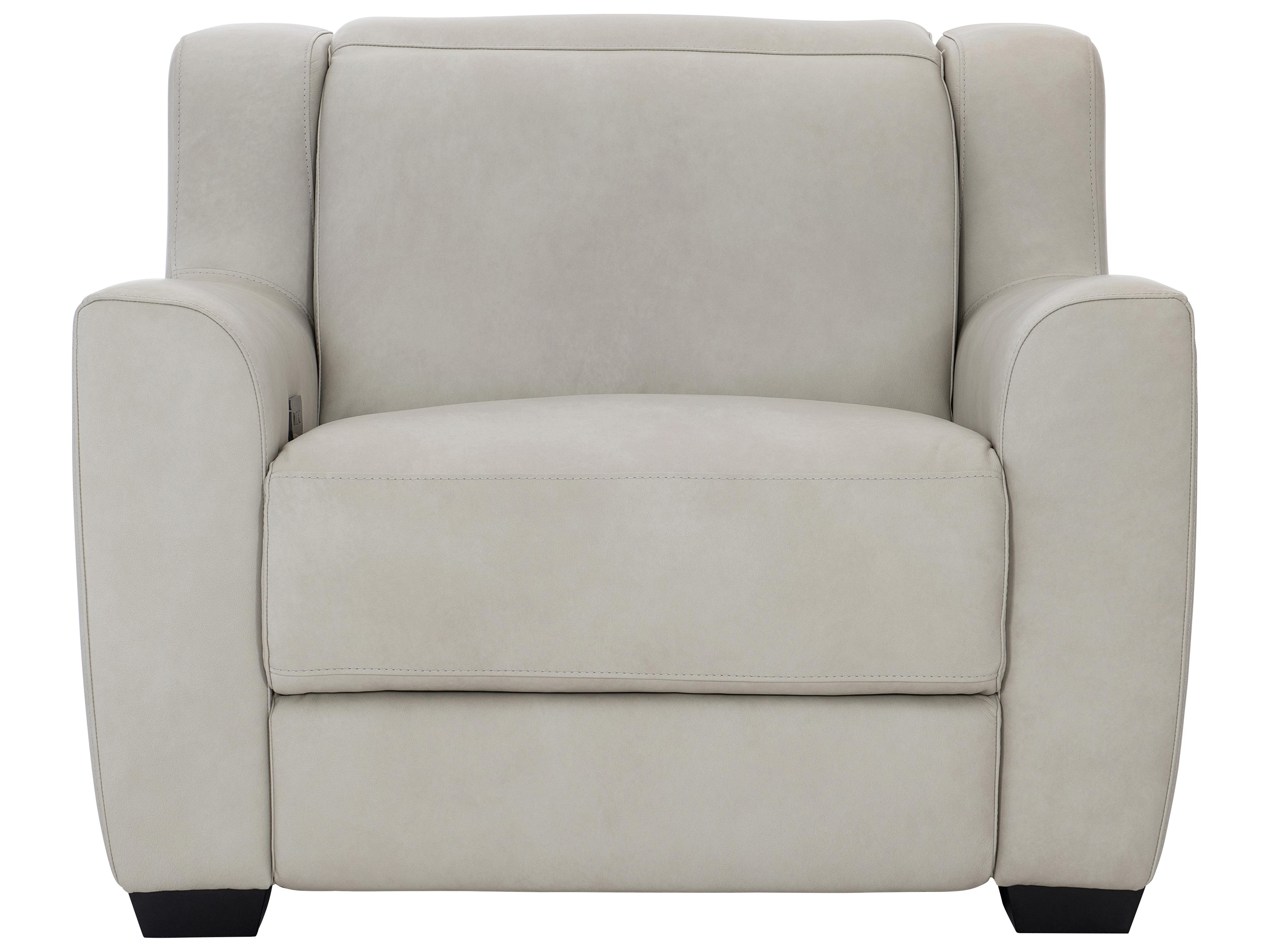 Bernhardt Everette Gray Leather Power Motion Chair