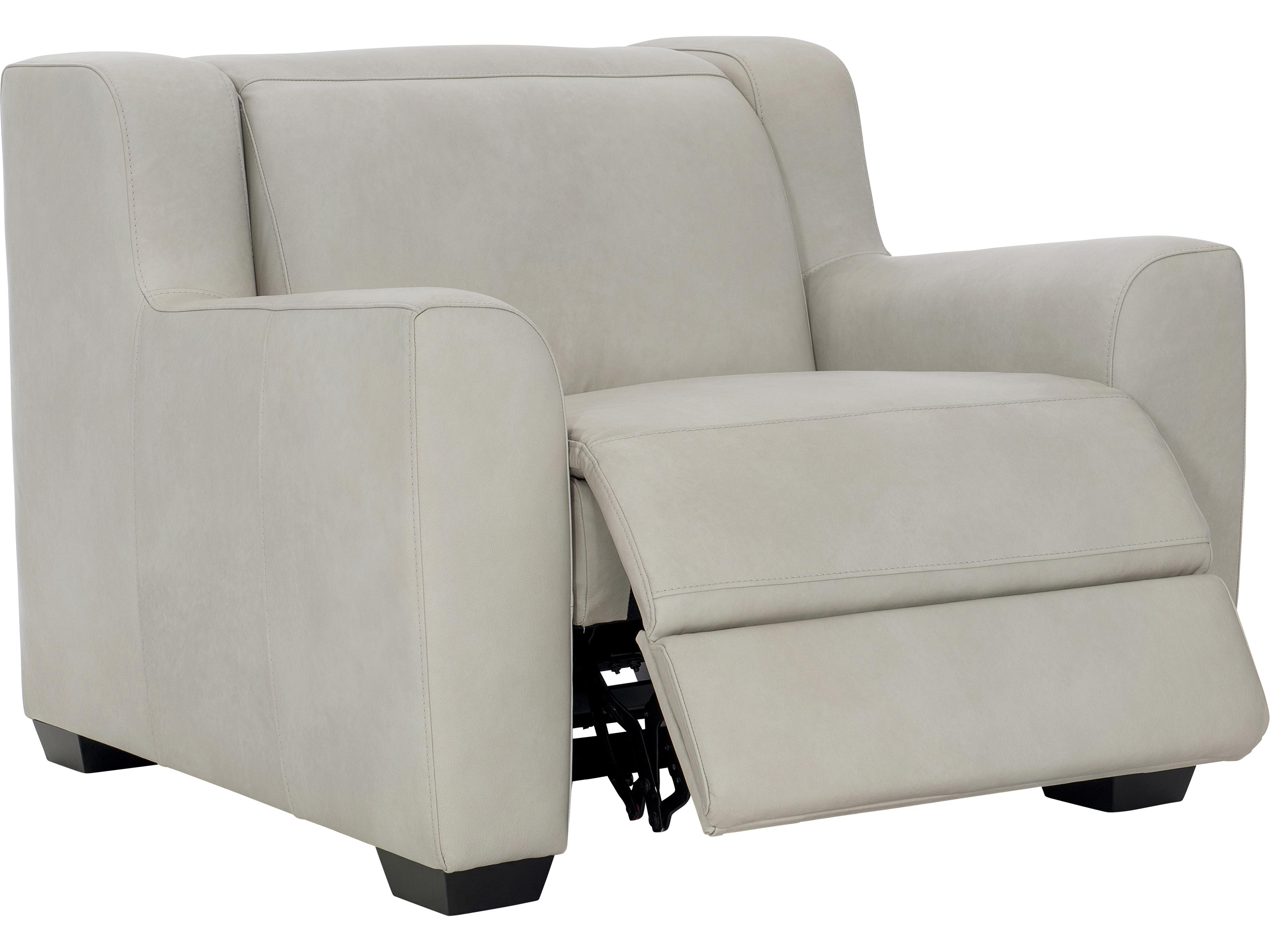 Bernhardt Everette Gray Leather Power Motion Chair