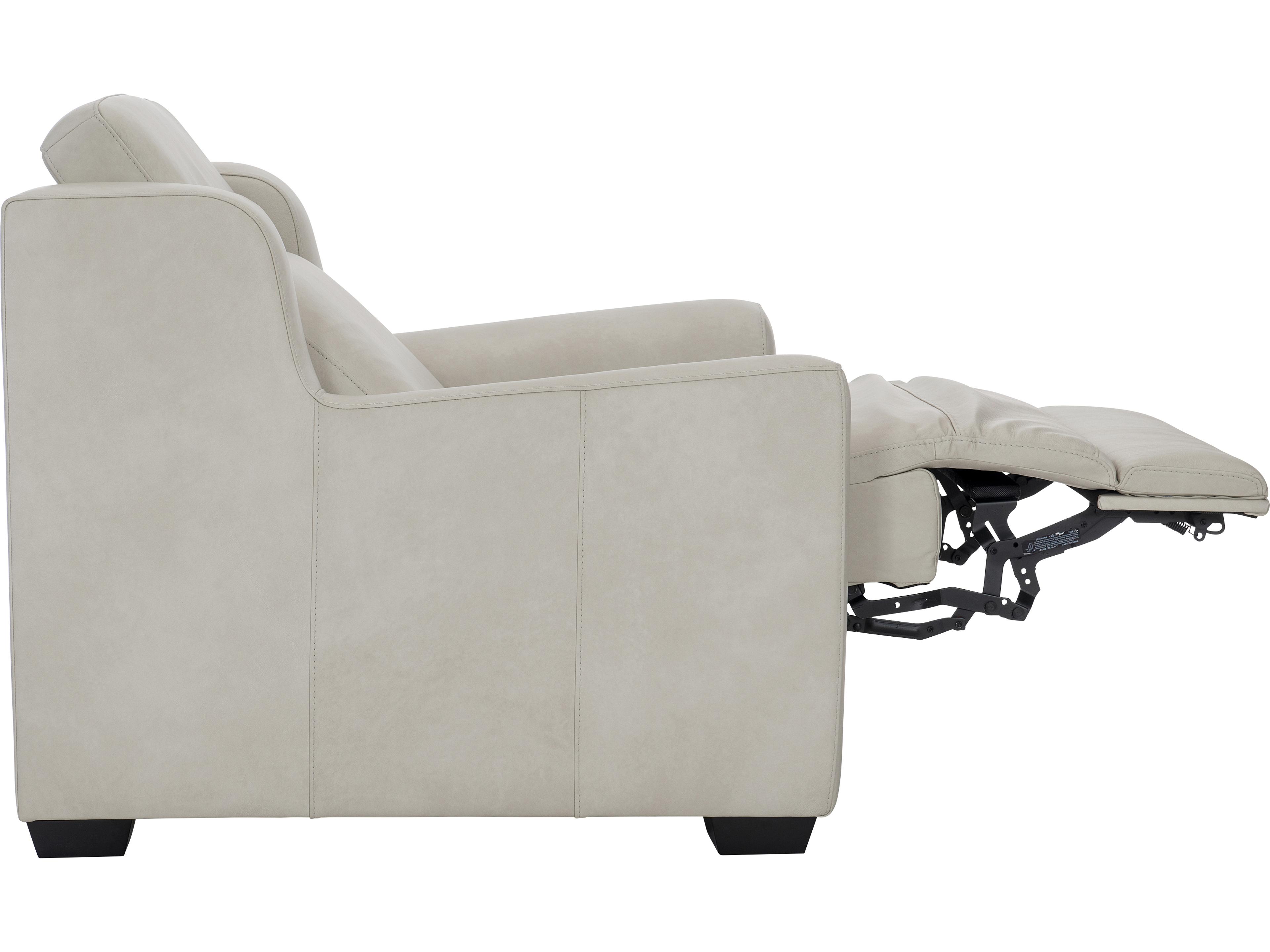 Bernhardt Everette Gray Leather Power Motion Chair