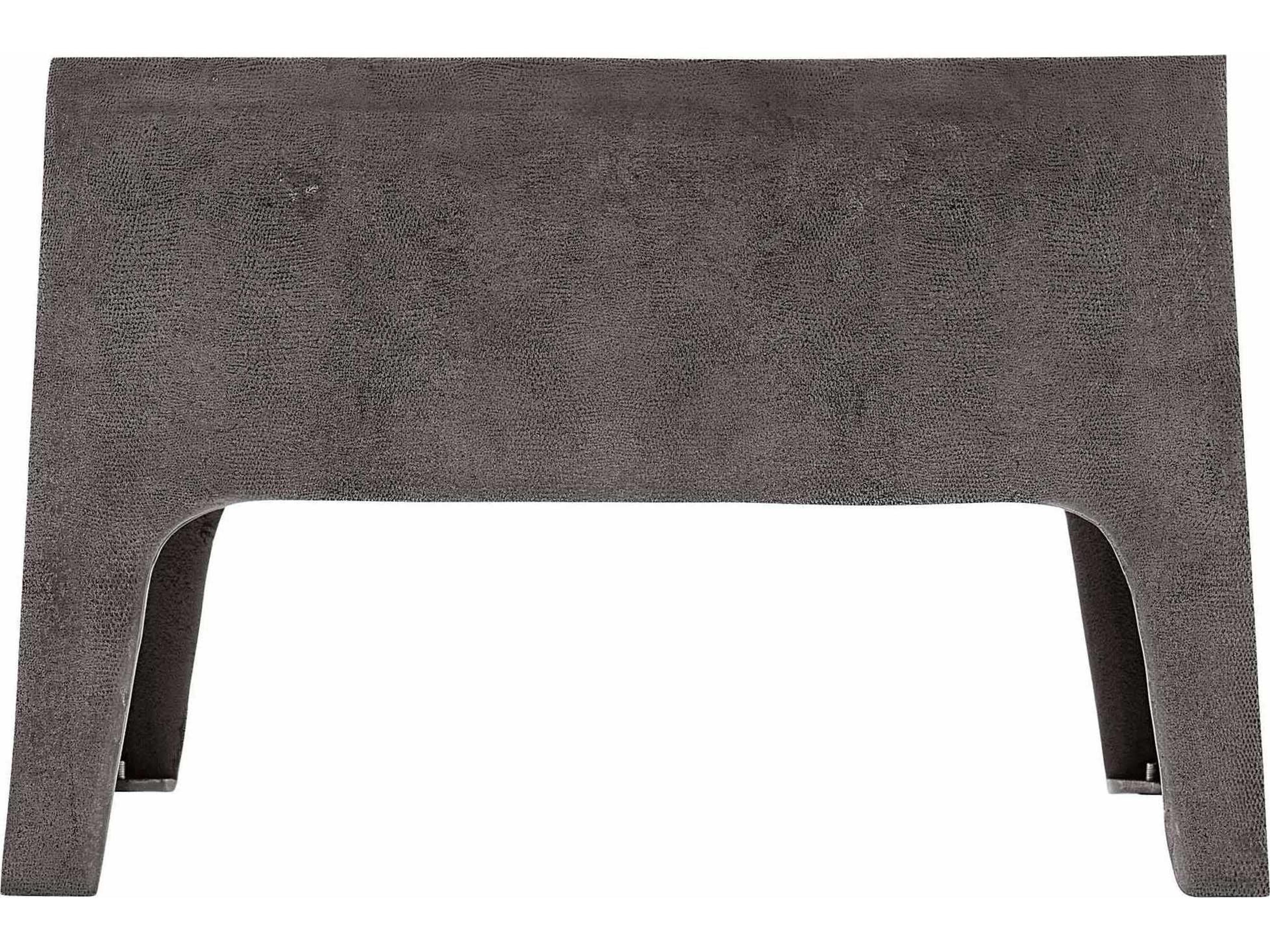 Bernhardt Armstrong Square Metal Dark Graphite Cocktail Table