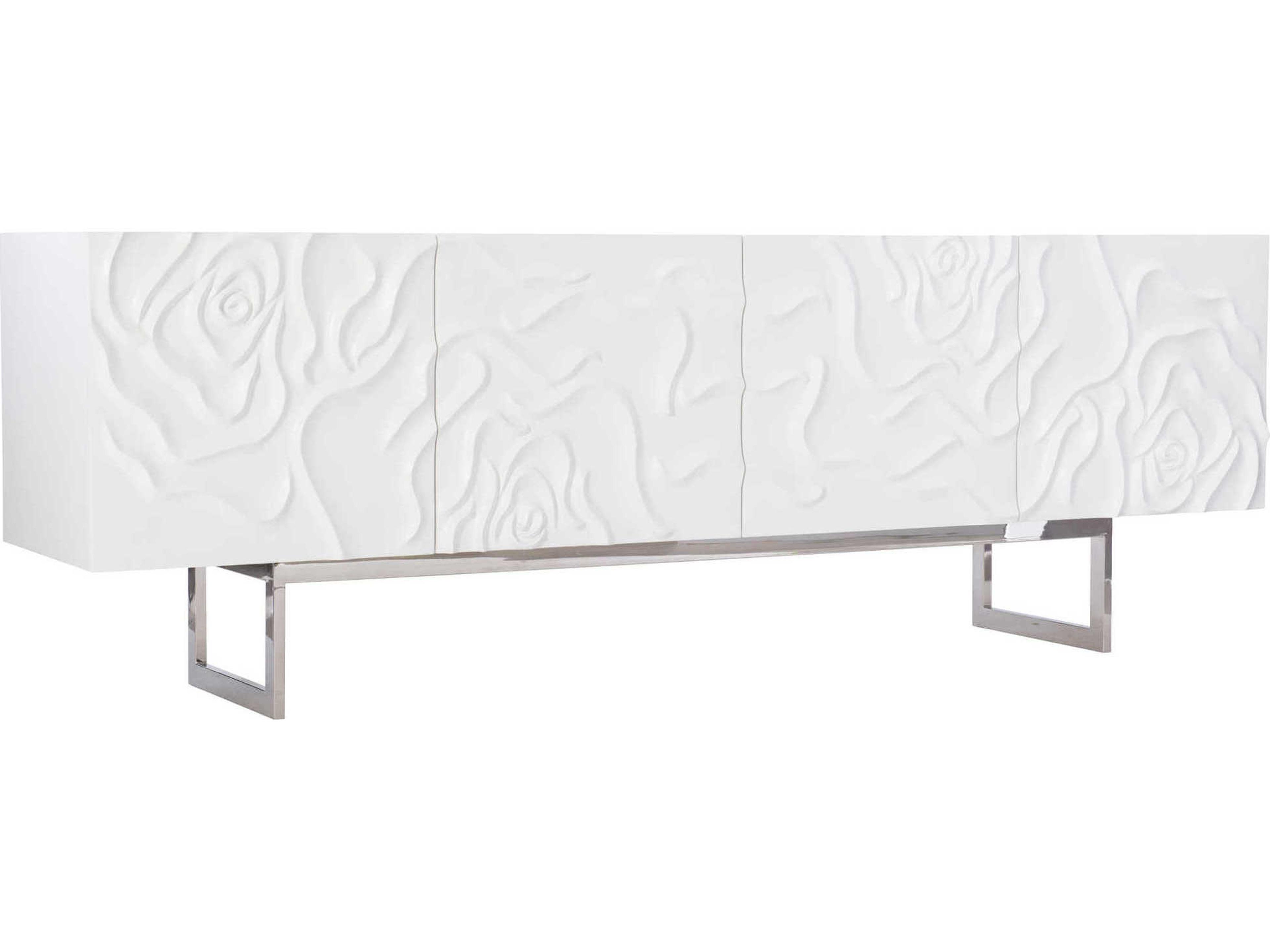 Penrose White Plaster Entertainment Credenza