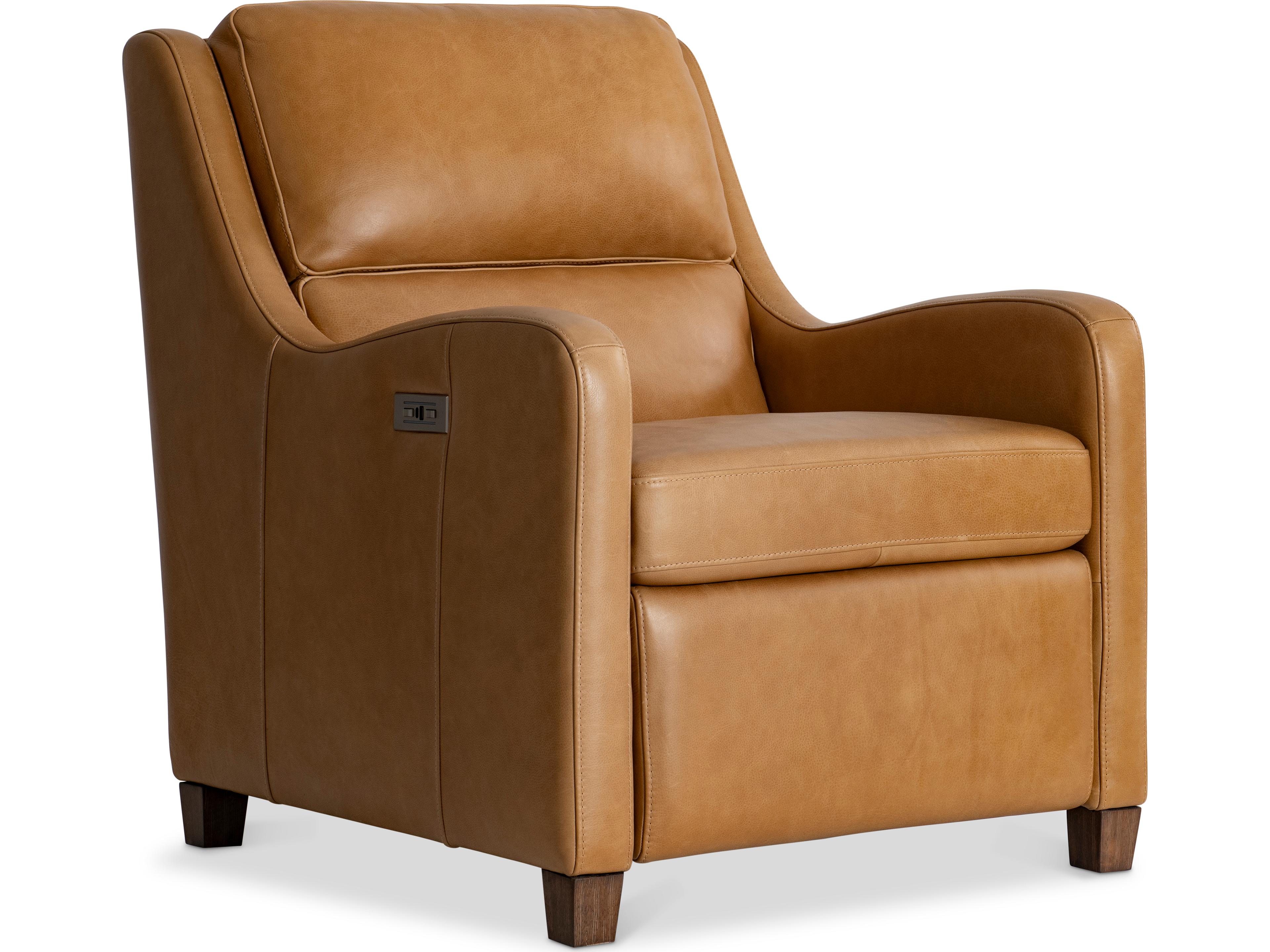 Dillon Beige tan Leather Recliner