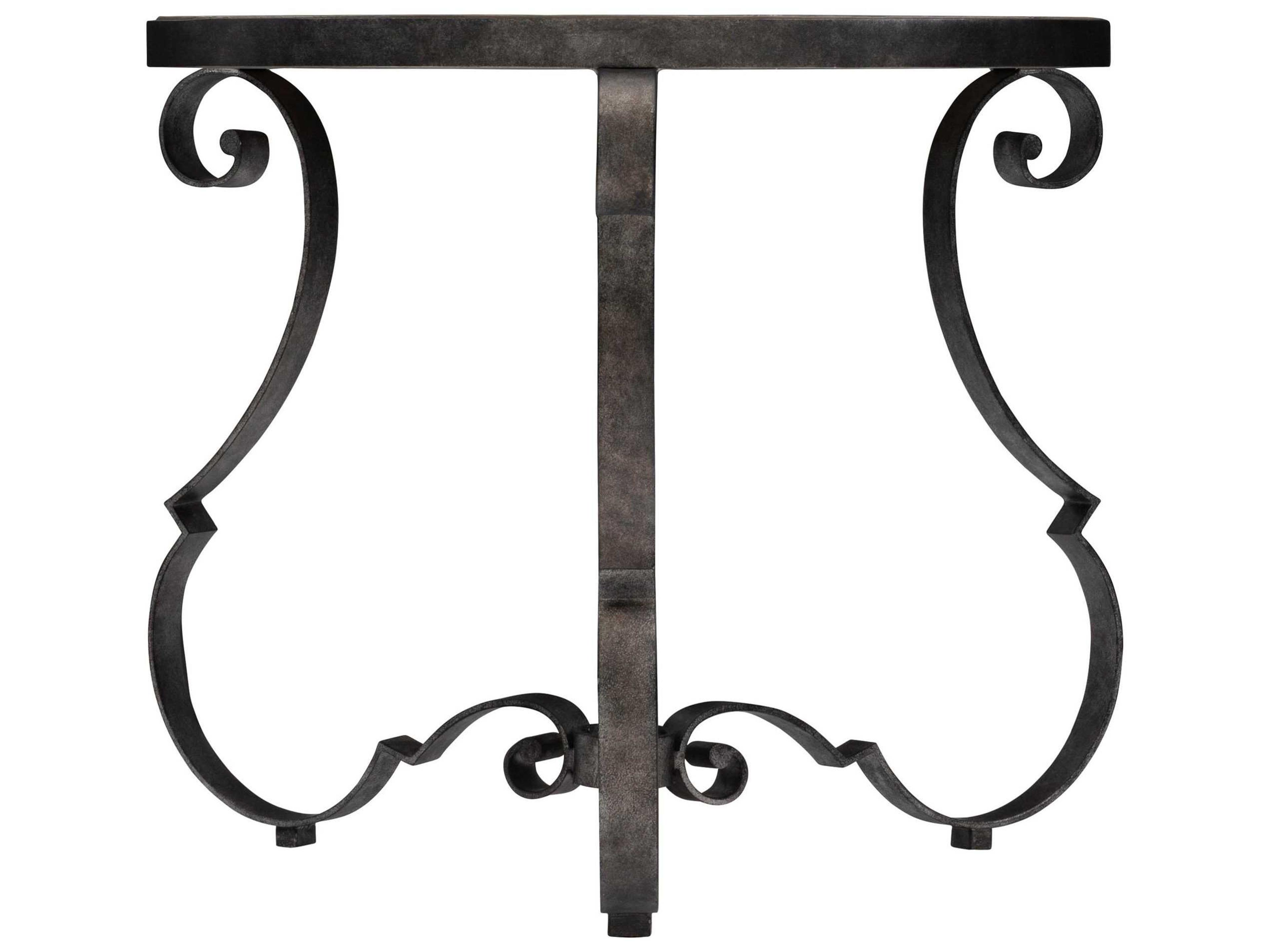 Villa Toscana Round Wood Criollo Textured Carbone End Table