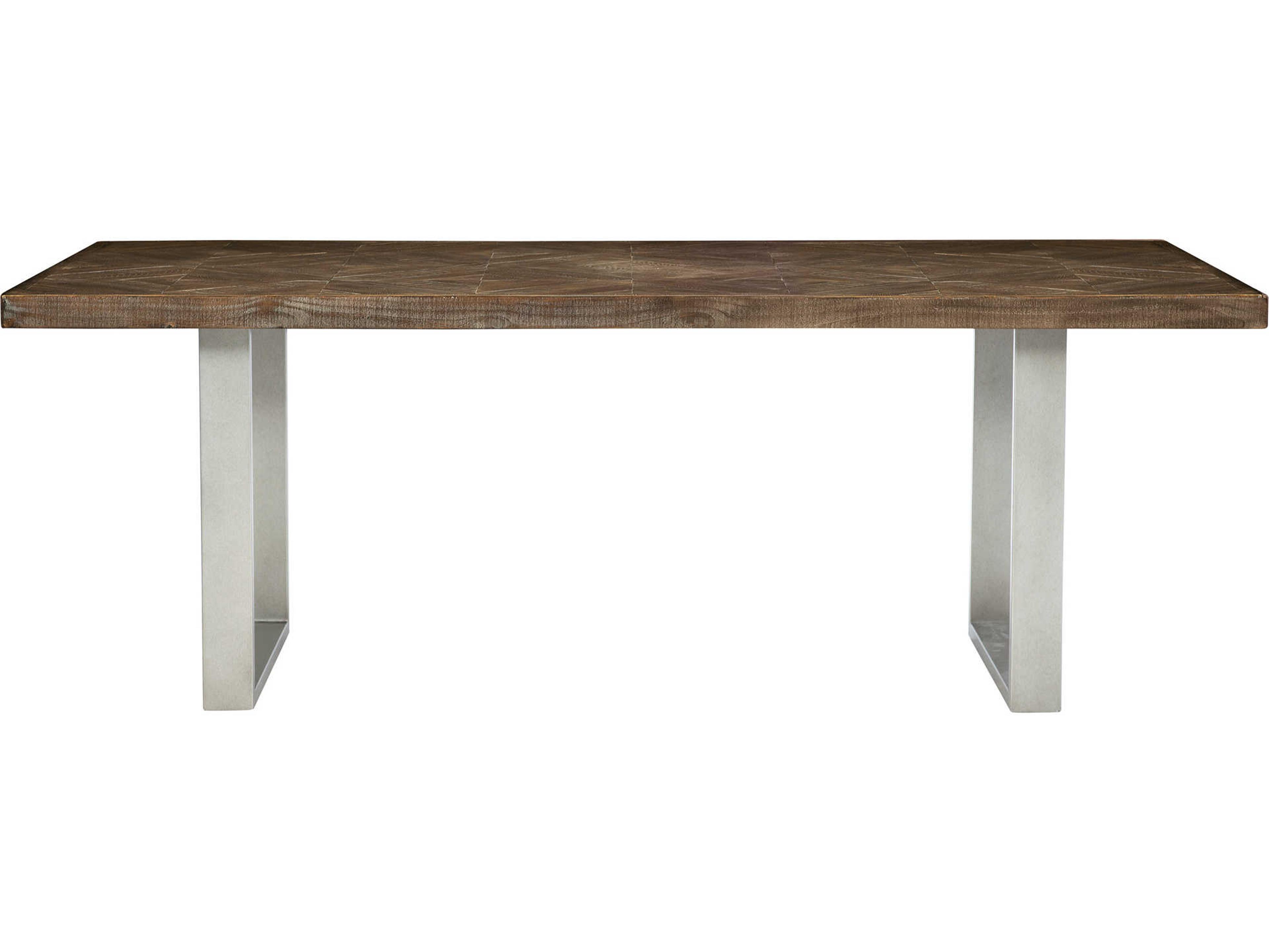 Bernhardt Logan Draper Rectangular Wood Sable Brown Gray Mist Dining Table