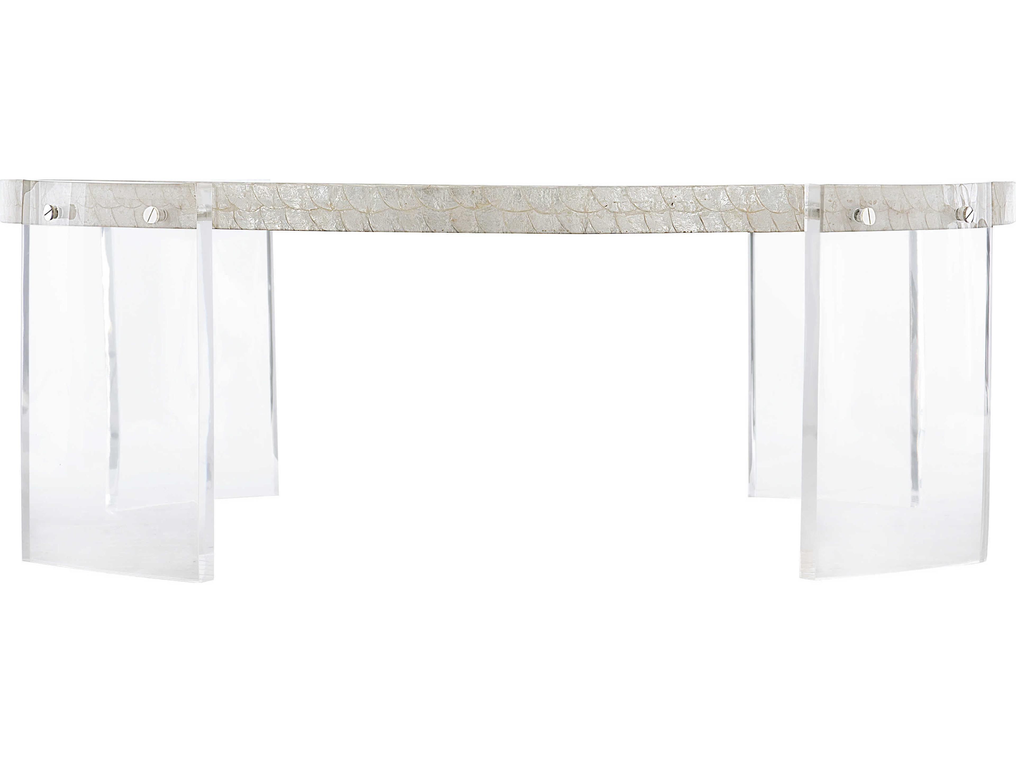 Bernhardt Pearle Round Clear Natural Cocktail Table
