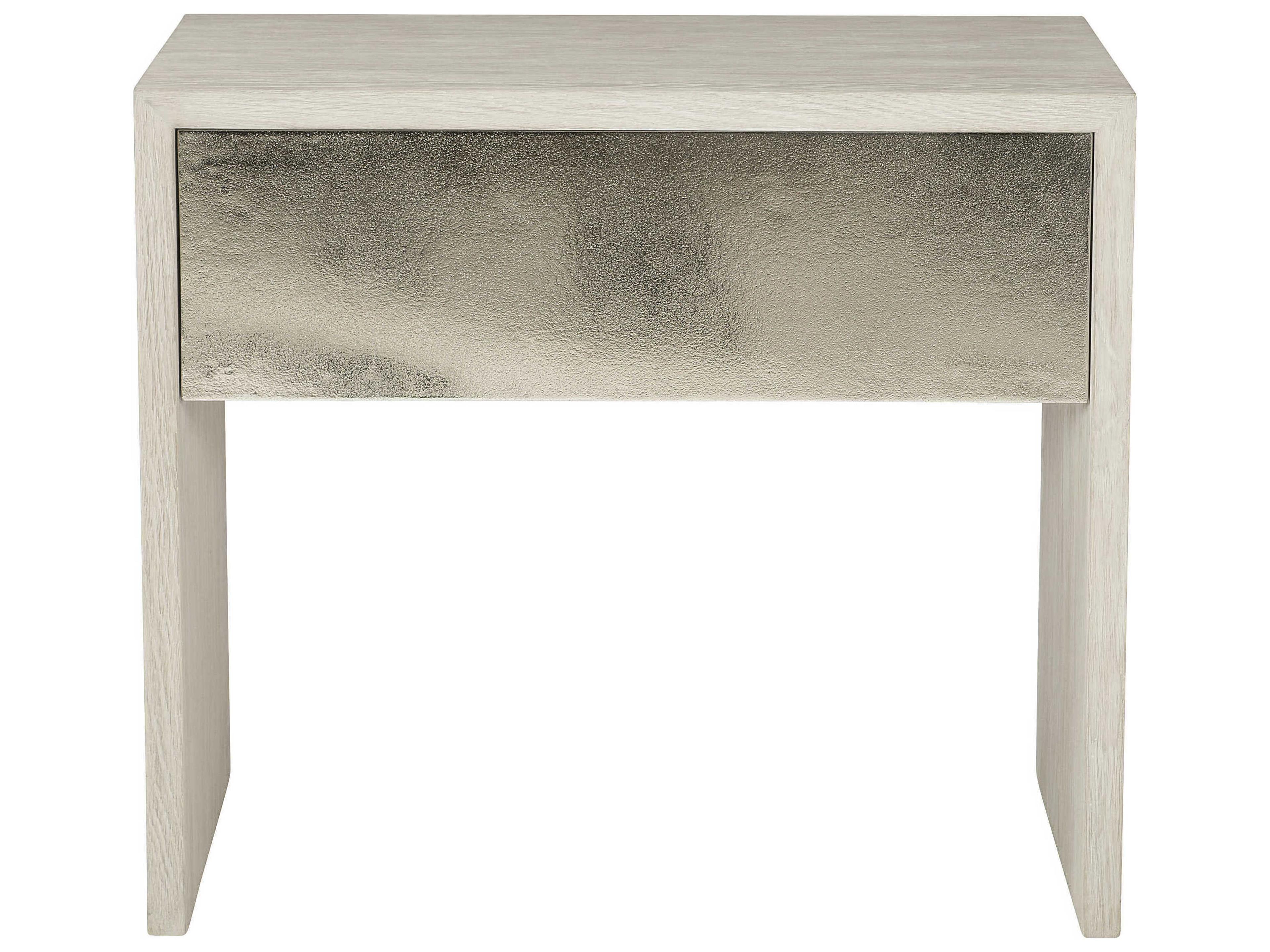 Bernhardt Interiors Lowe 1-Drawer Gray Rubberwood Nightstand