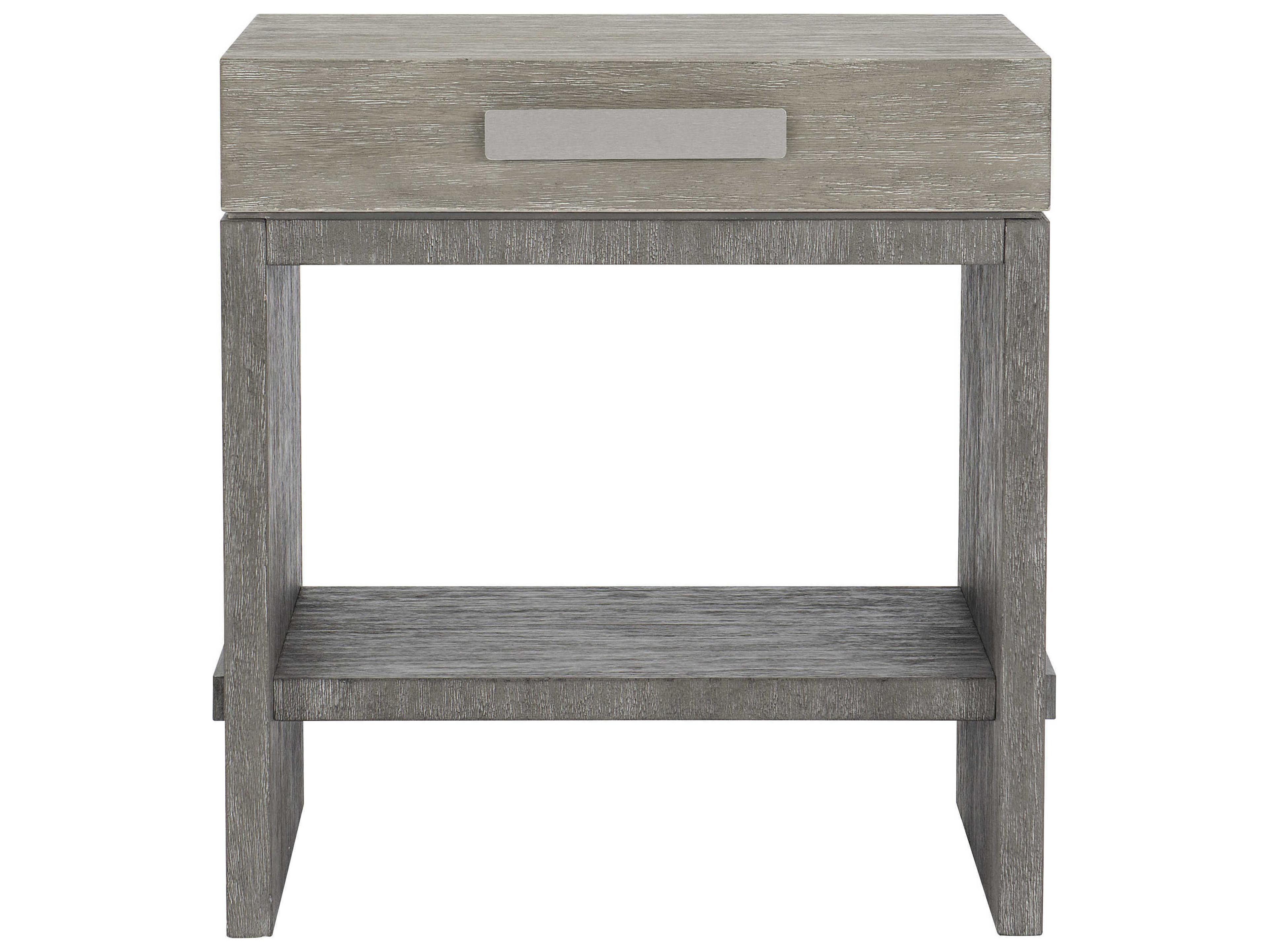 Foundations Nightstand 1 Drawer Cerused Acacia Wood