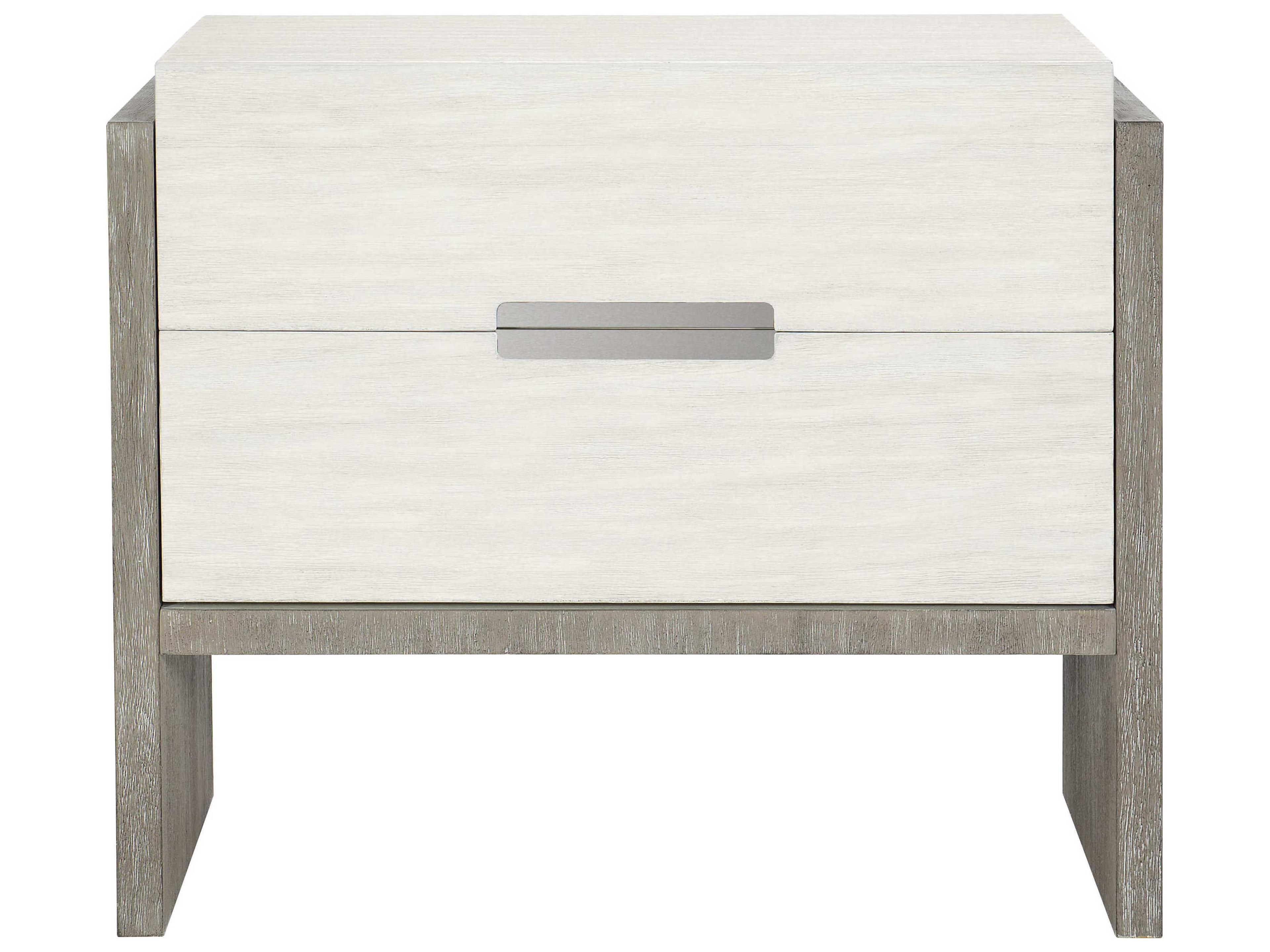 Foundations Two Tone Acacia Wood Nightstand with USB Ports