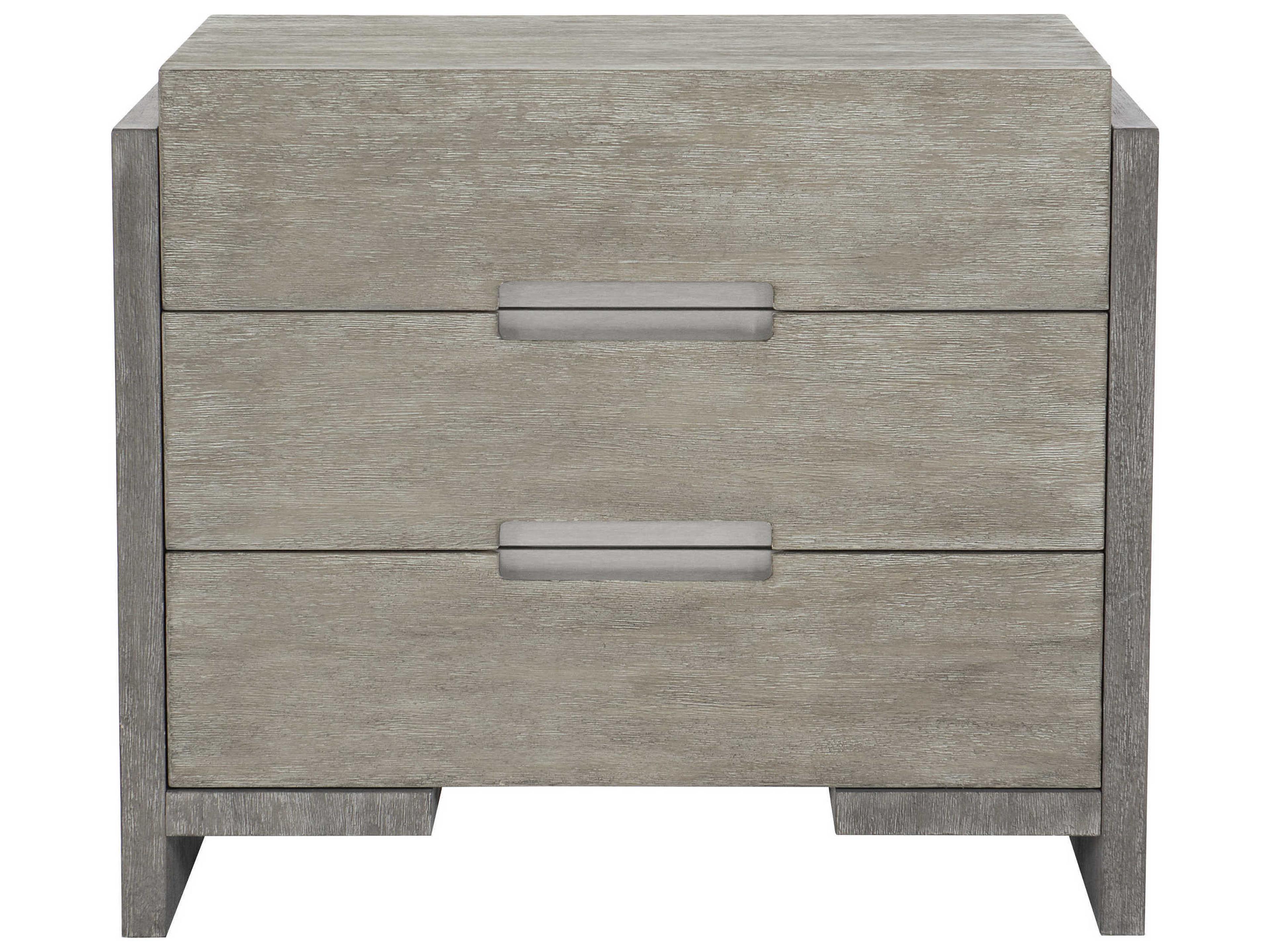 Bernhardt Foundations 3-Drawers Gray Nightstand