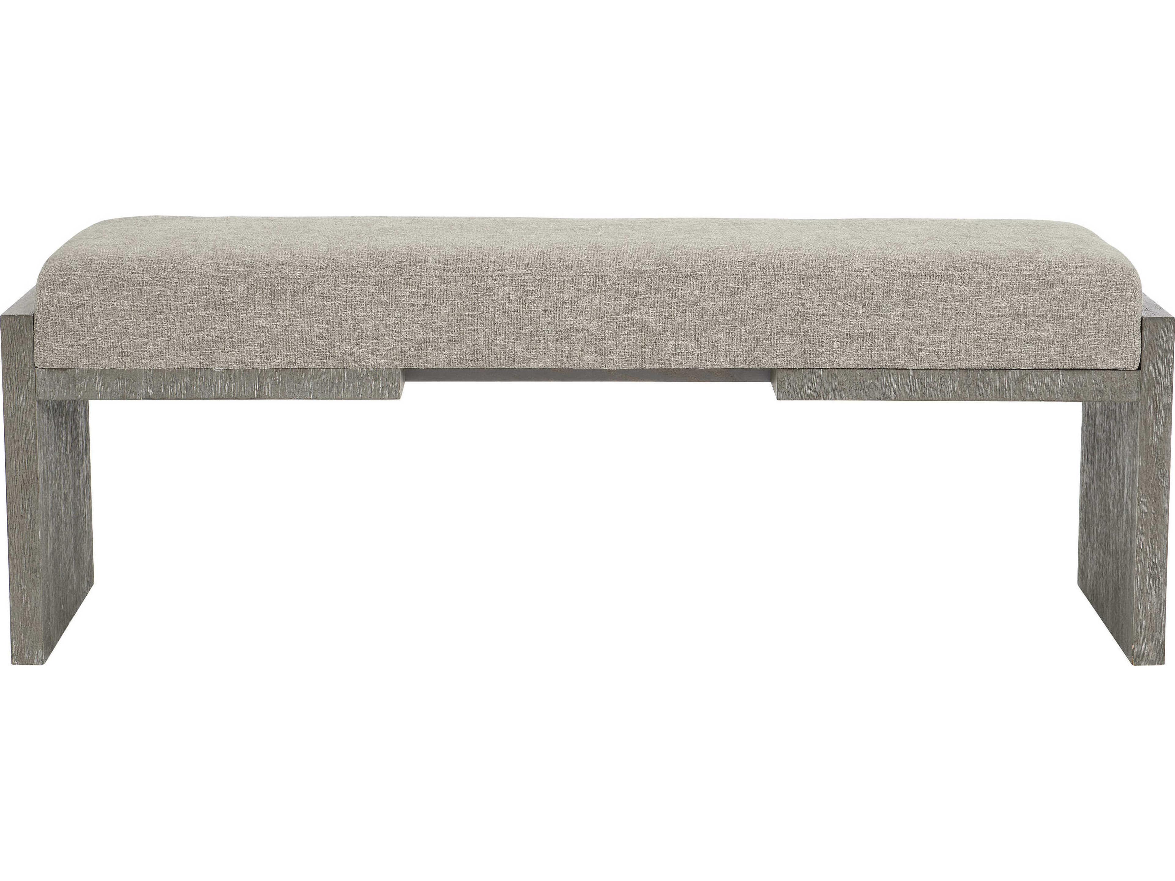 Bernhardt Foundations Dark Shale Gray Upholstered Accent Bench
