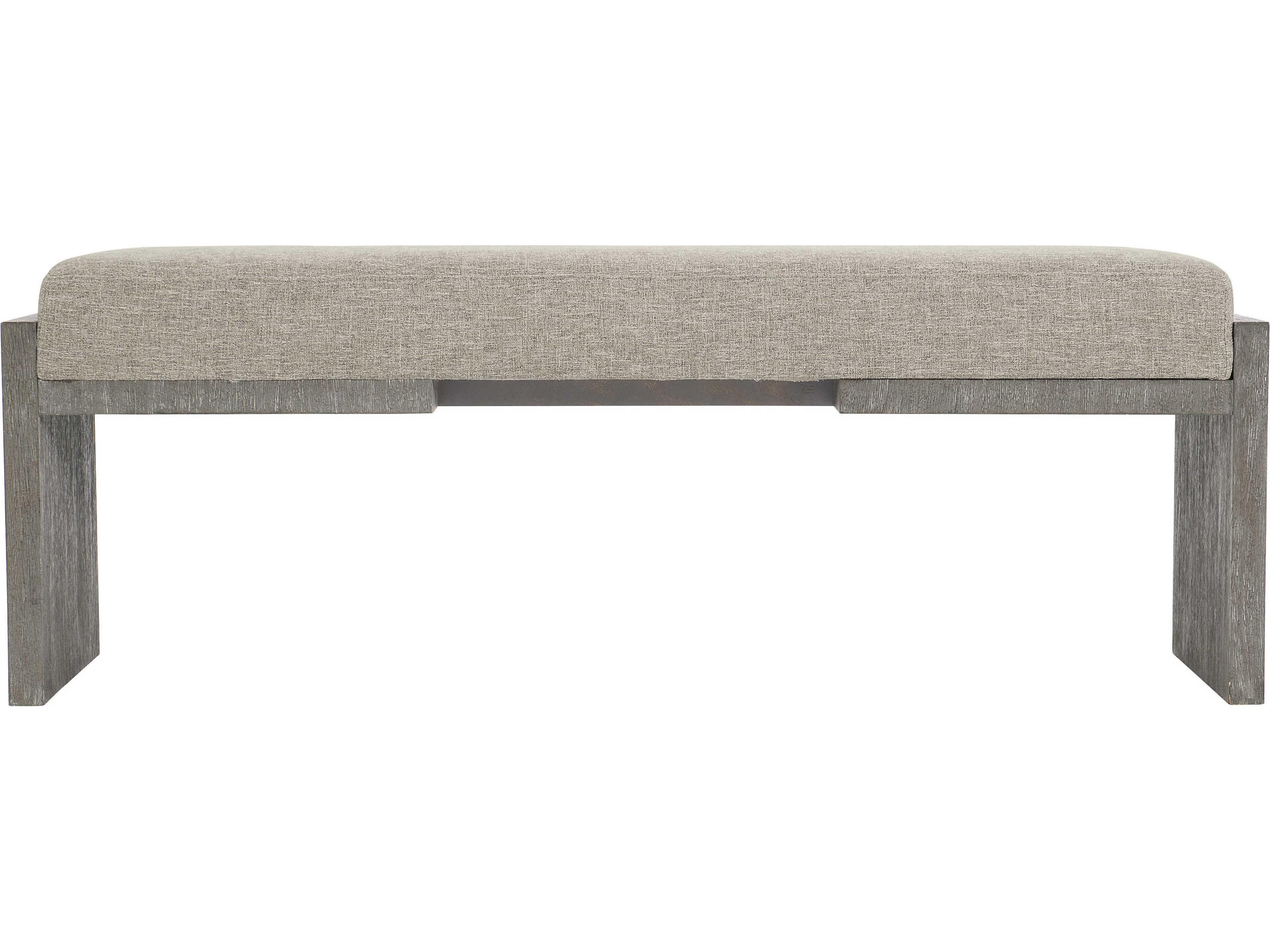 Bernhardt Foundations Dark Shale Gray Upholstered Accent Bench