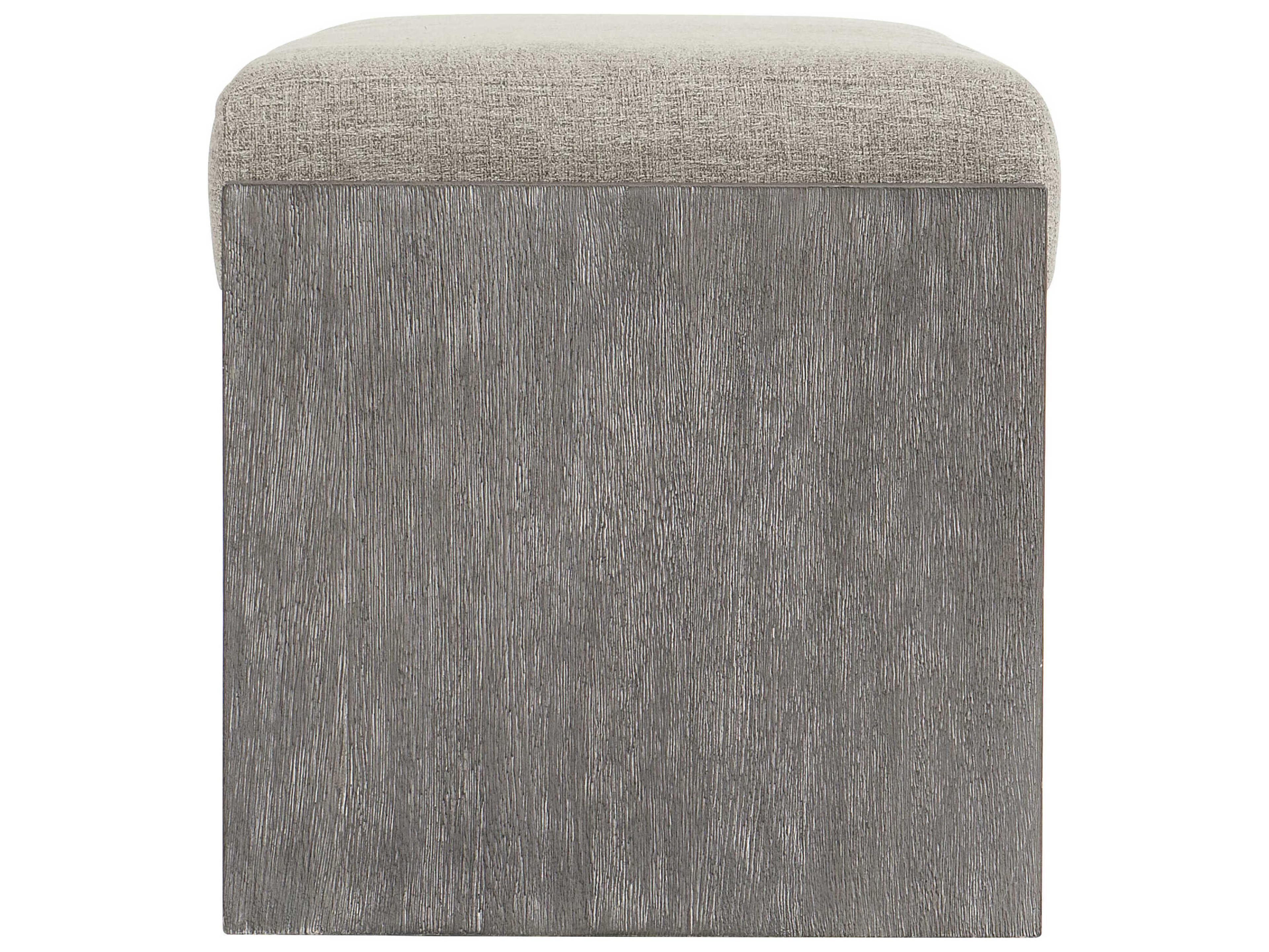 Bernhardt Foundations Dark Shale Gray Upholstered Accent Bench