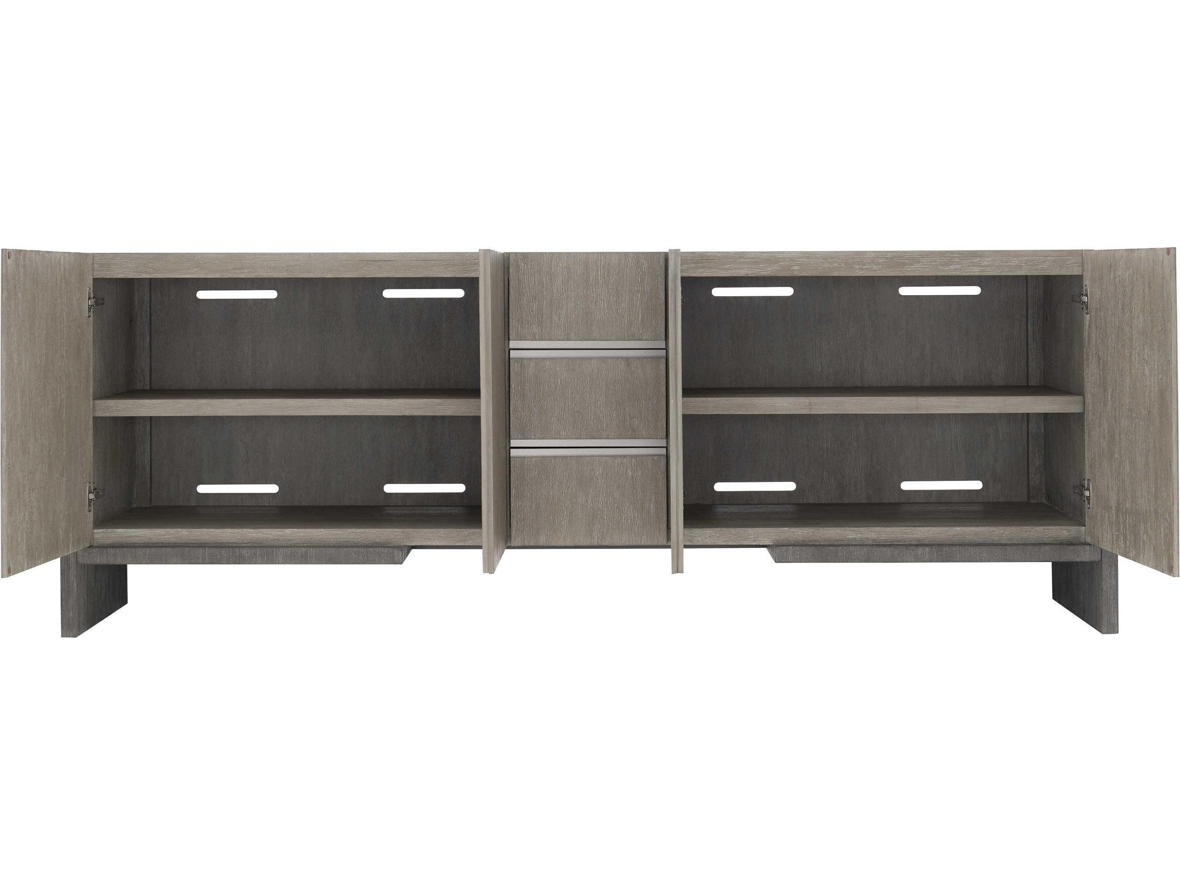 Bernhardt Foundations 94" Dark Shale Light Entertainment Credenza
