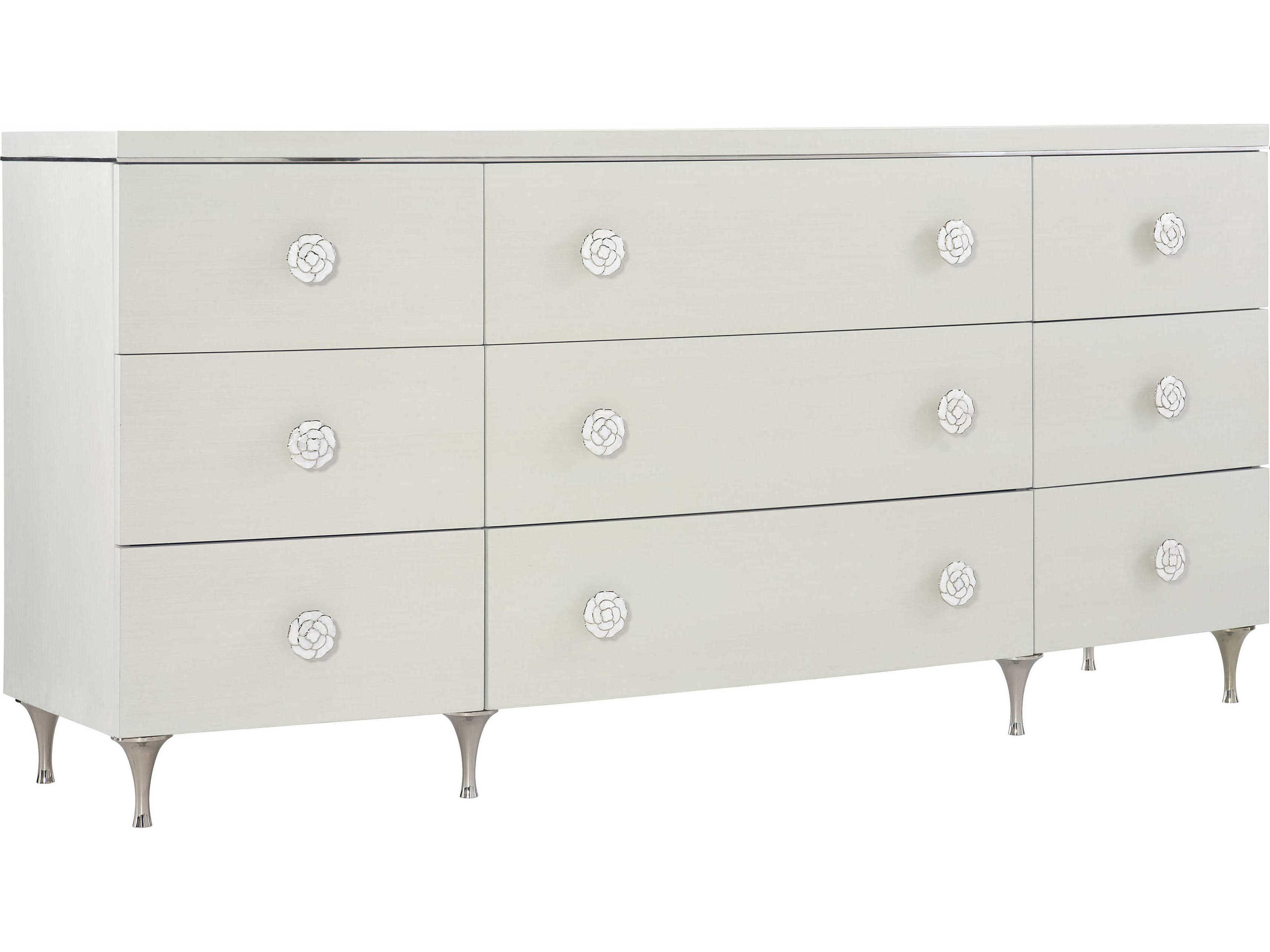 Silhouette Nine-Drawer Dresser in Eggshell Finish