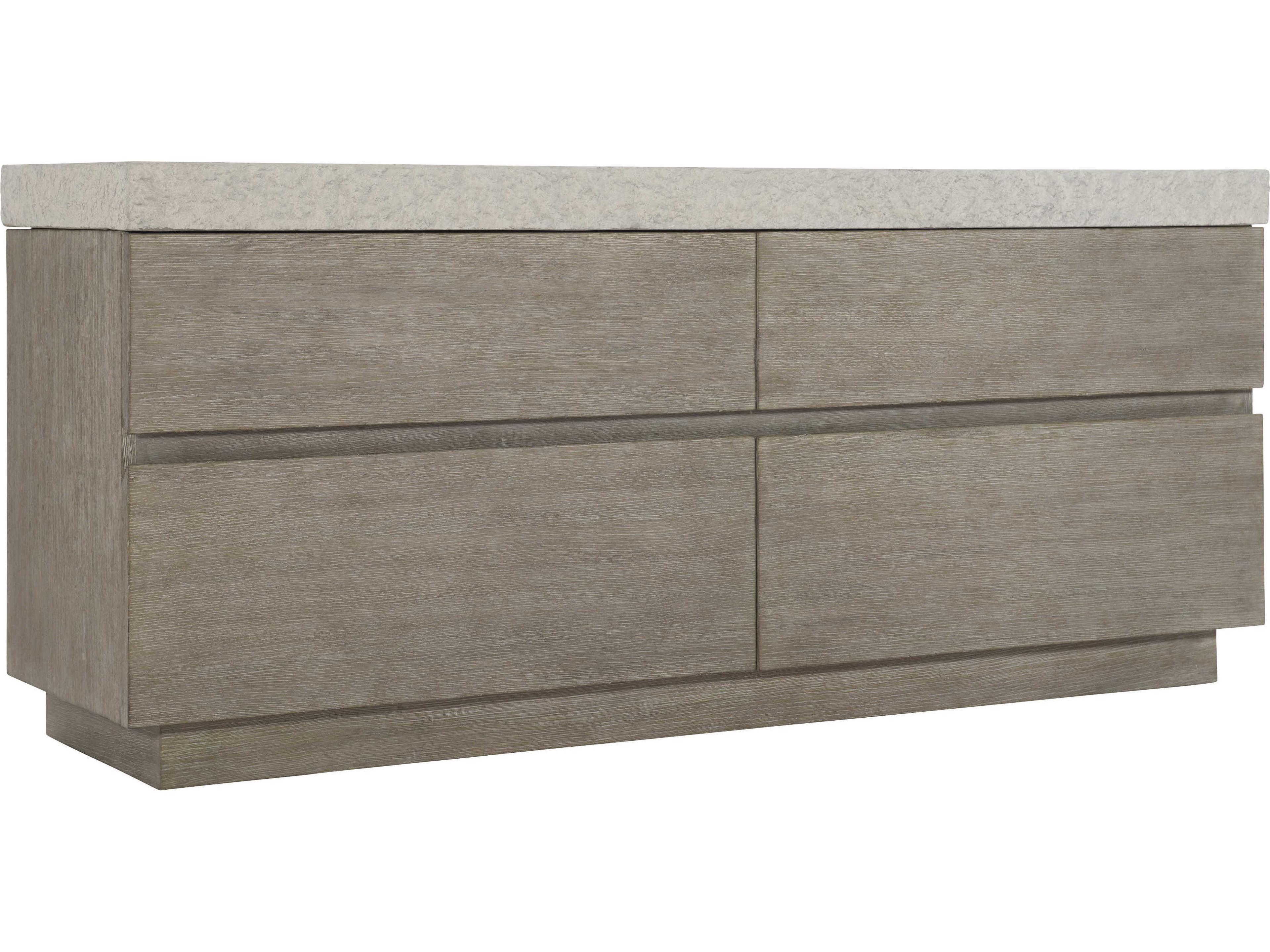 Bernhardt Interiors Ritter 4-Drawers Gray Oak Wood Double Dresser