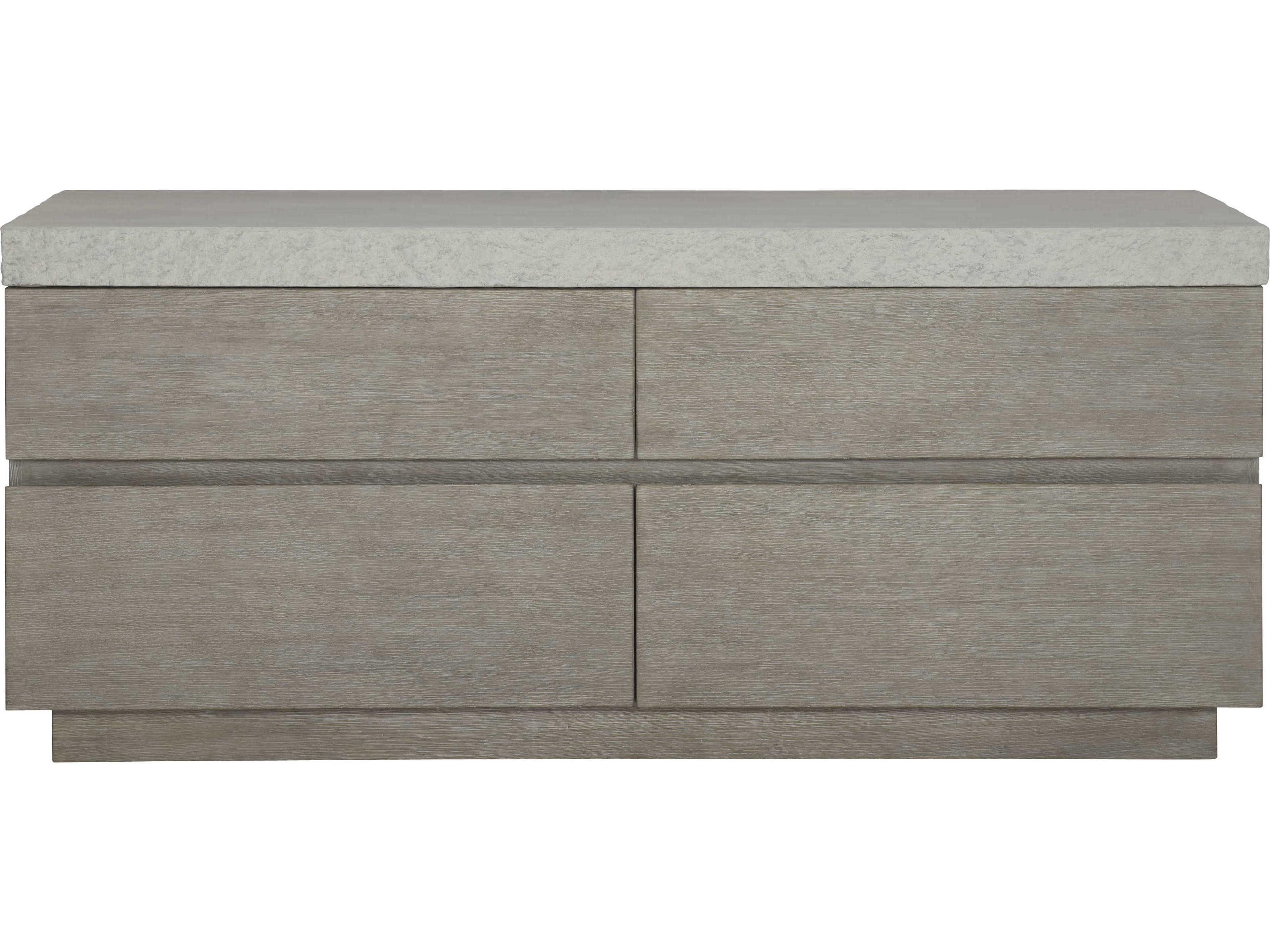 Bernhardt Interiors Ritter 4-Drawers Gray Oak Wood Double Dresser