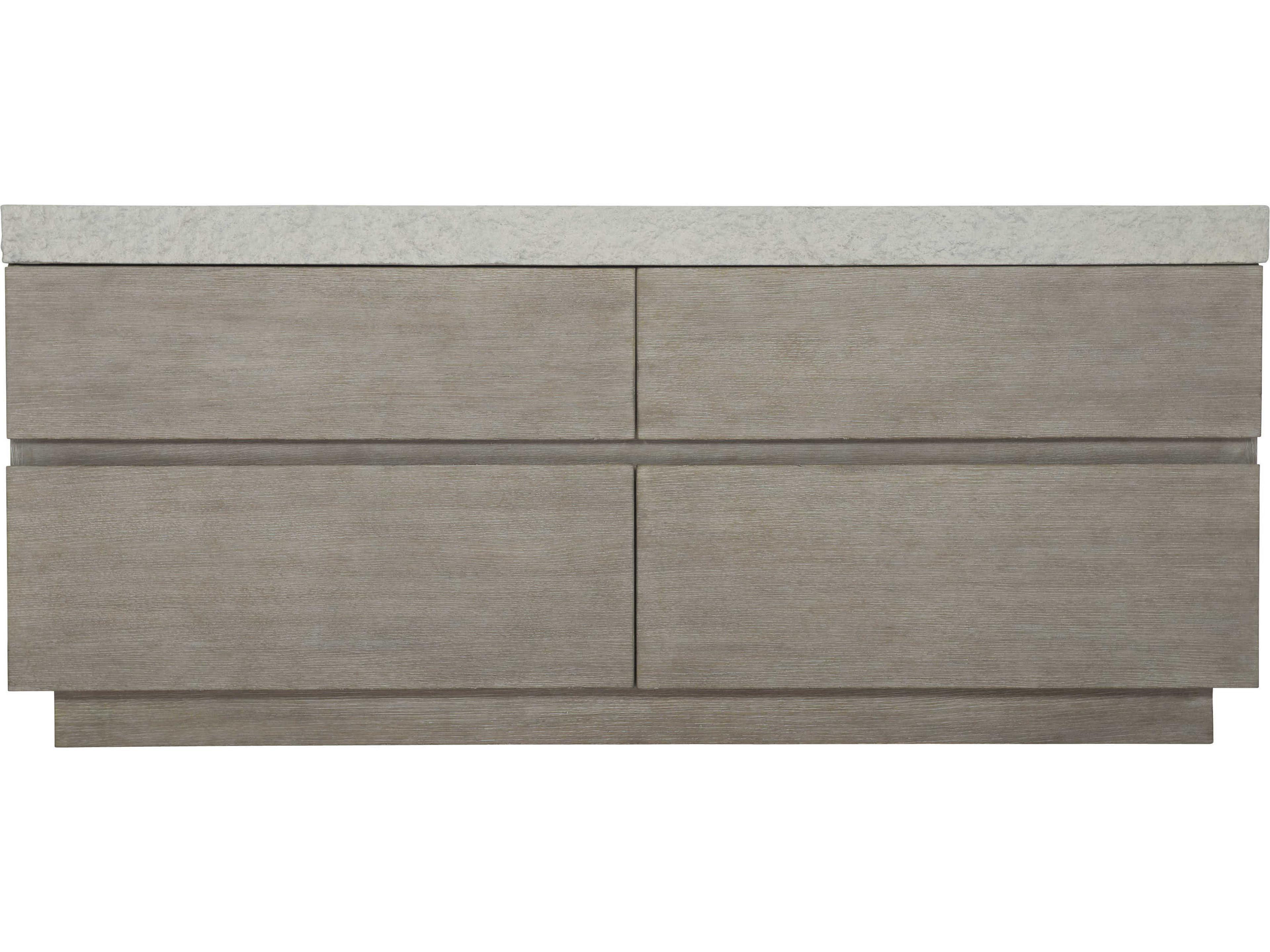 Bernhardt Interiors Ritter 4-Drawers Gray Oak Wood Double Dresser