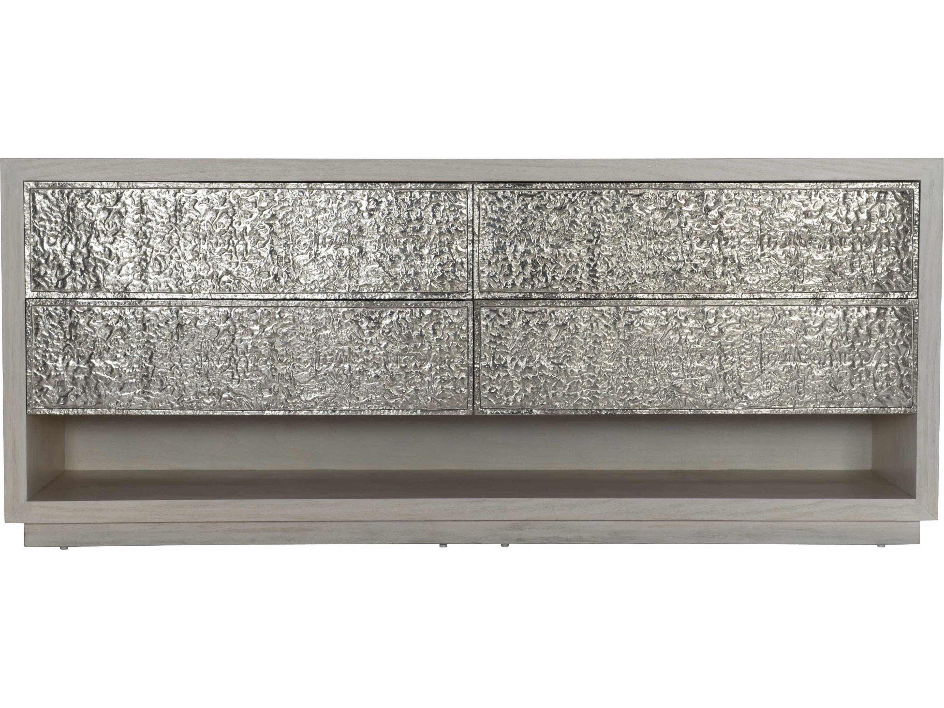 Bernhardt Interiors Ware 4-Drawers Gray Oak Wood Double Dresser