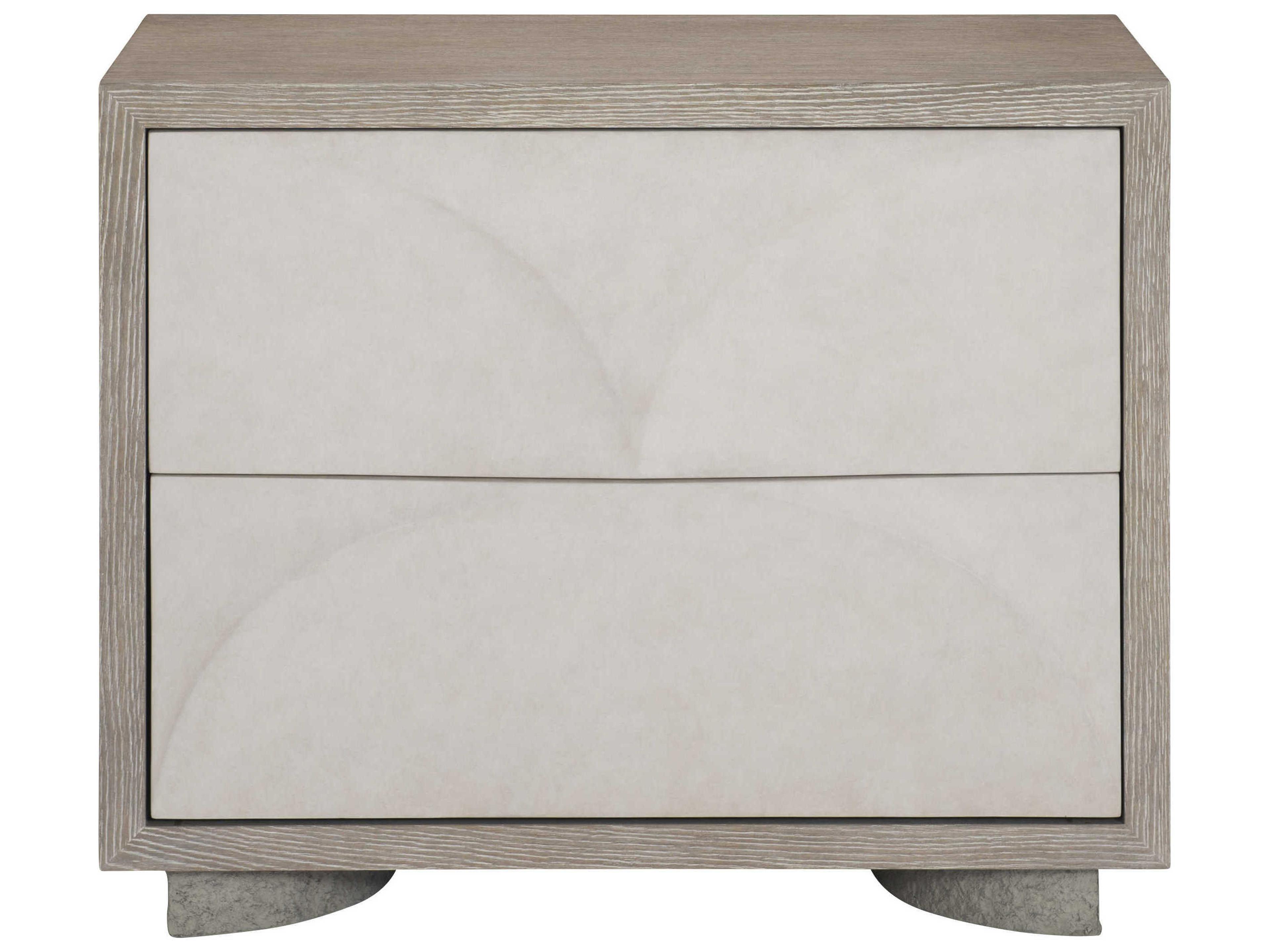 Bernhardt Interiors Lunula 2-Drawers Beige Oak Wood Nightstand