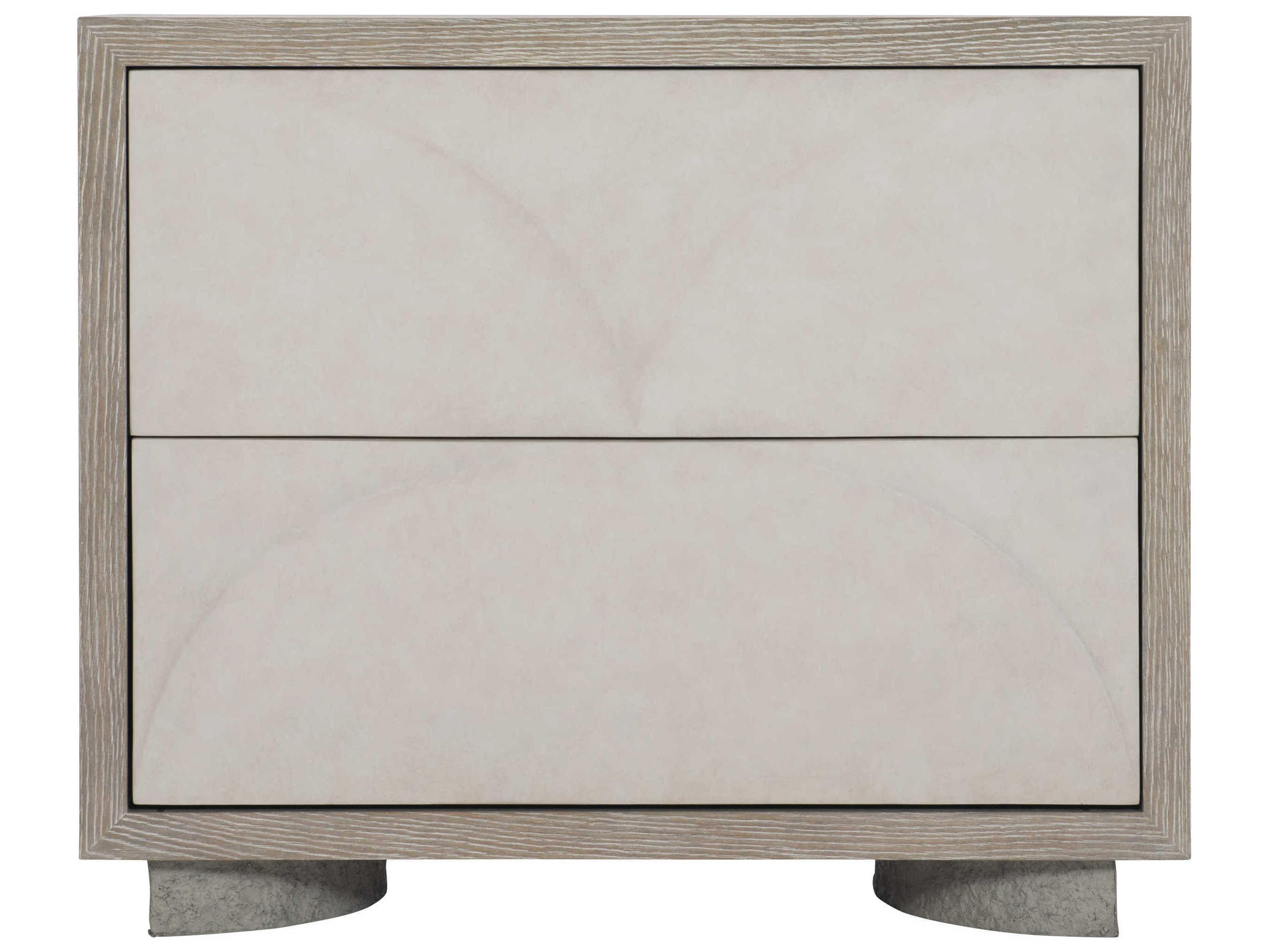 Bernhardt Interiors Lunula 2-Drawers Beige Oak Wood Nightstand