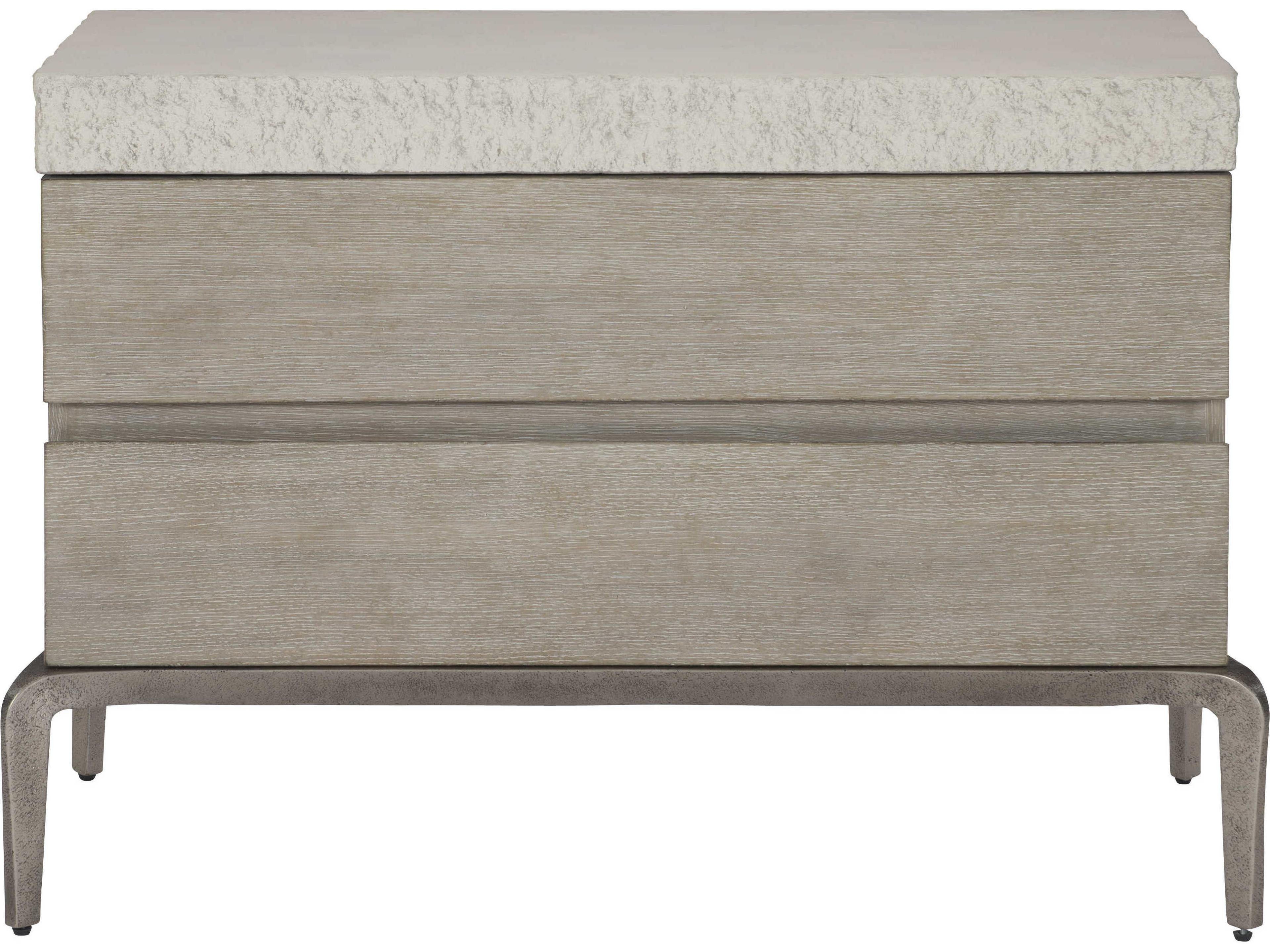 Bernhardt Interiors Ritter 2-Drawers Gray Oak Wood Nightstand